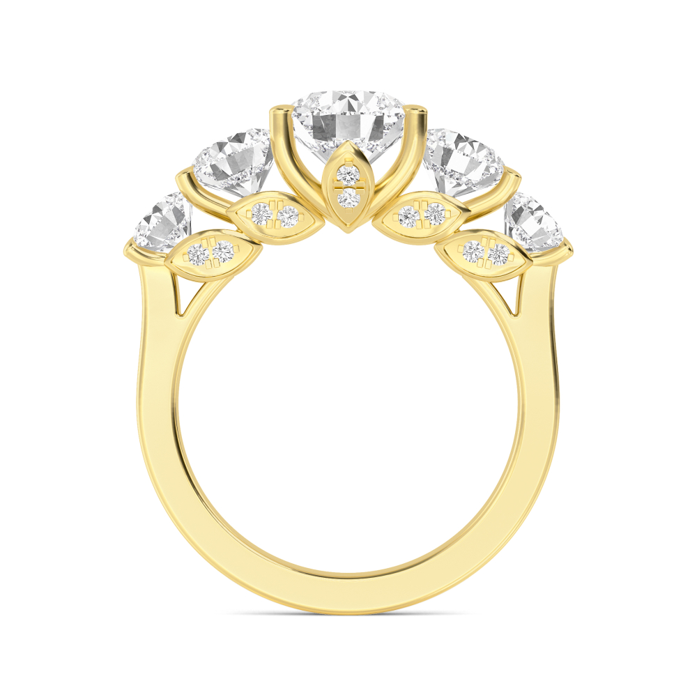 18K Yellow Gold Lab Grown Diamond RingsR60494-1.50CT