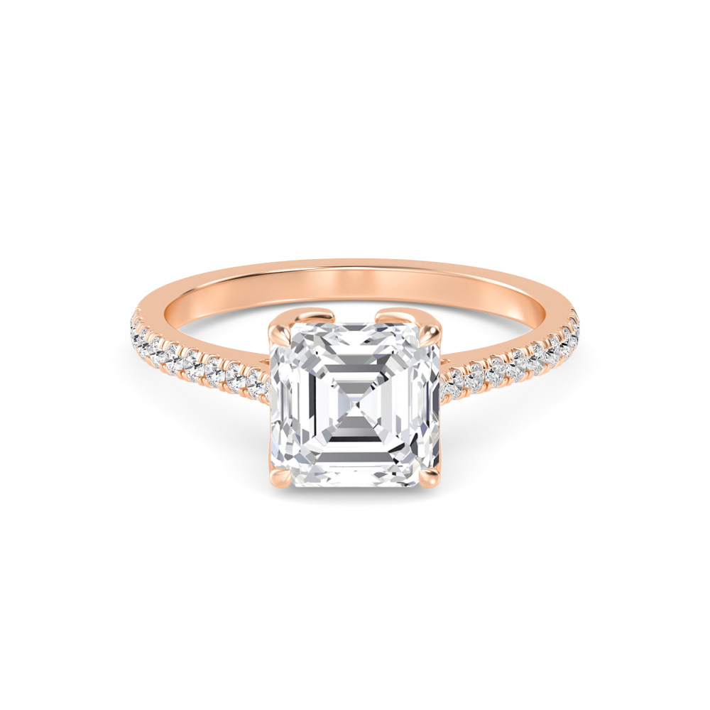 18K Rose Gold Lab Grown Diamond Solitaire Rings 1.50 ctw R60540ASS-1.50CT