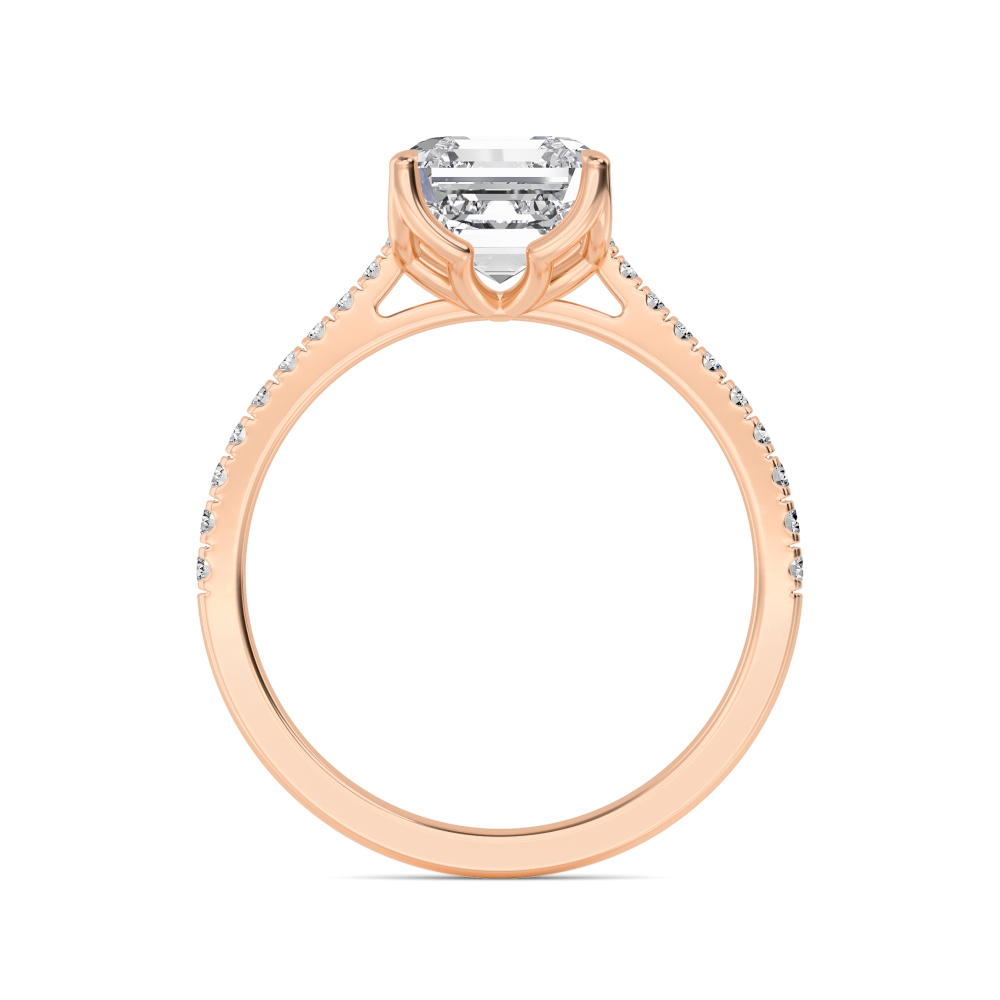 18K Rose Gold Lab Grown Diamond Solitaire Rings 1.50 ctw R60540ASS-1.50CT