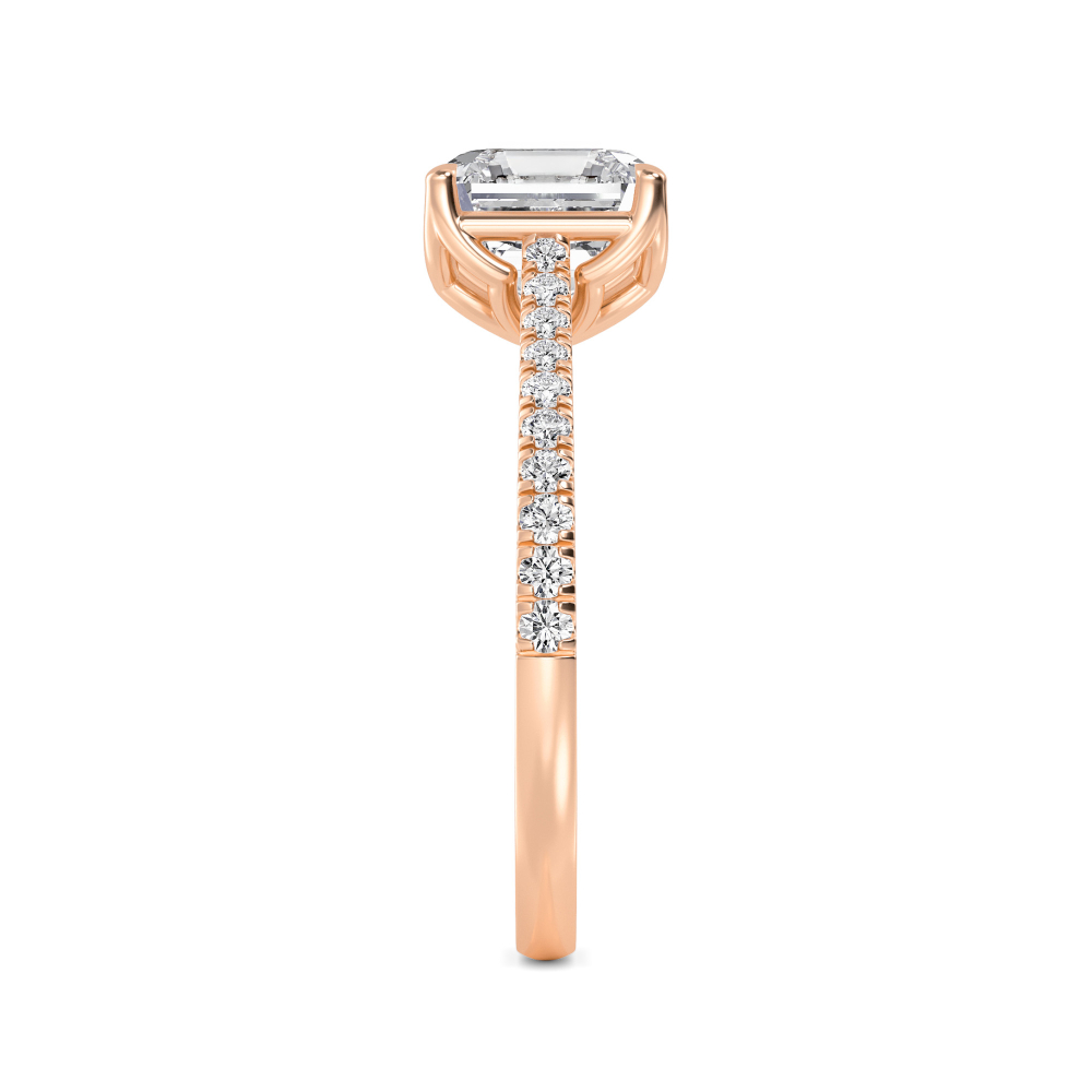 18K Rose Gold Lab Grown Diamond Solitaire Rings 1.50 ctw R60540ASS-1.50CT