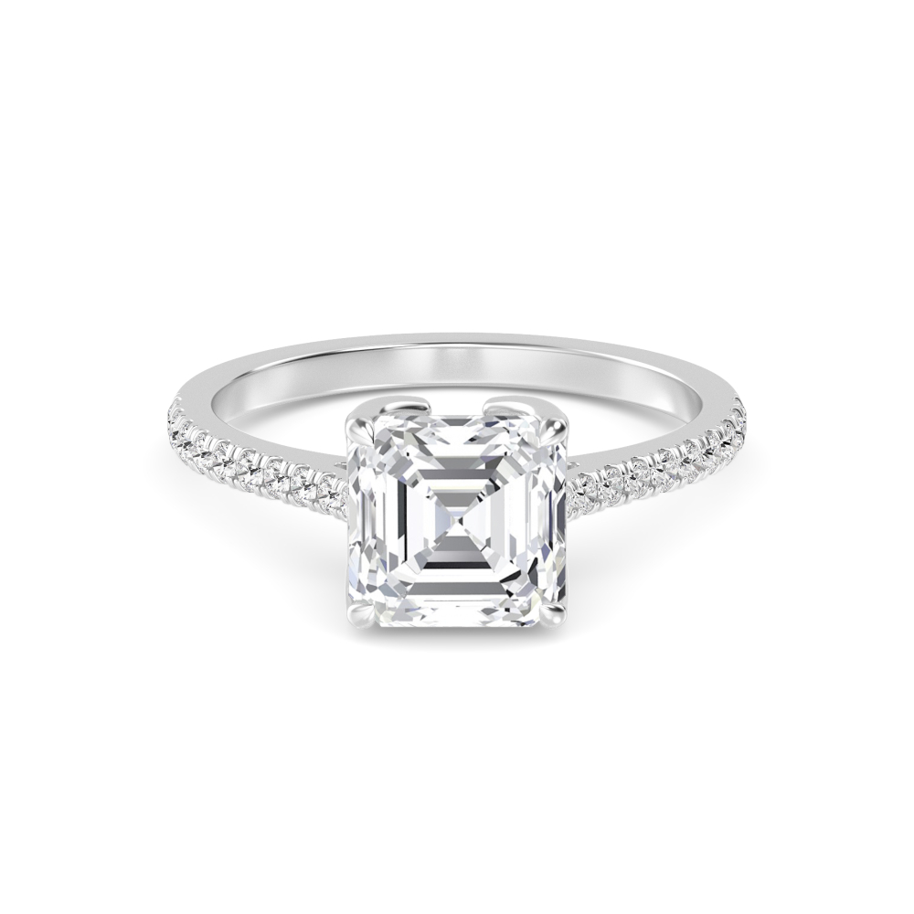 18K White Gold Lab Grown Diamond Solitaire Rings 1.50 ctw R60540ASS-1.50CT