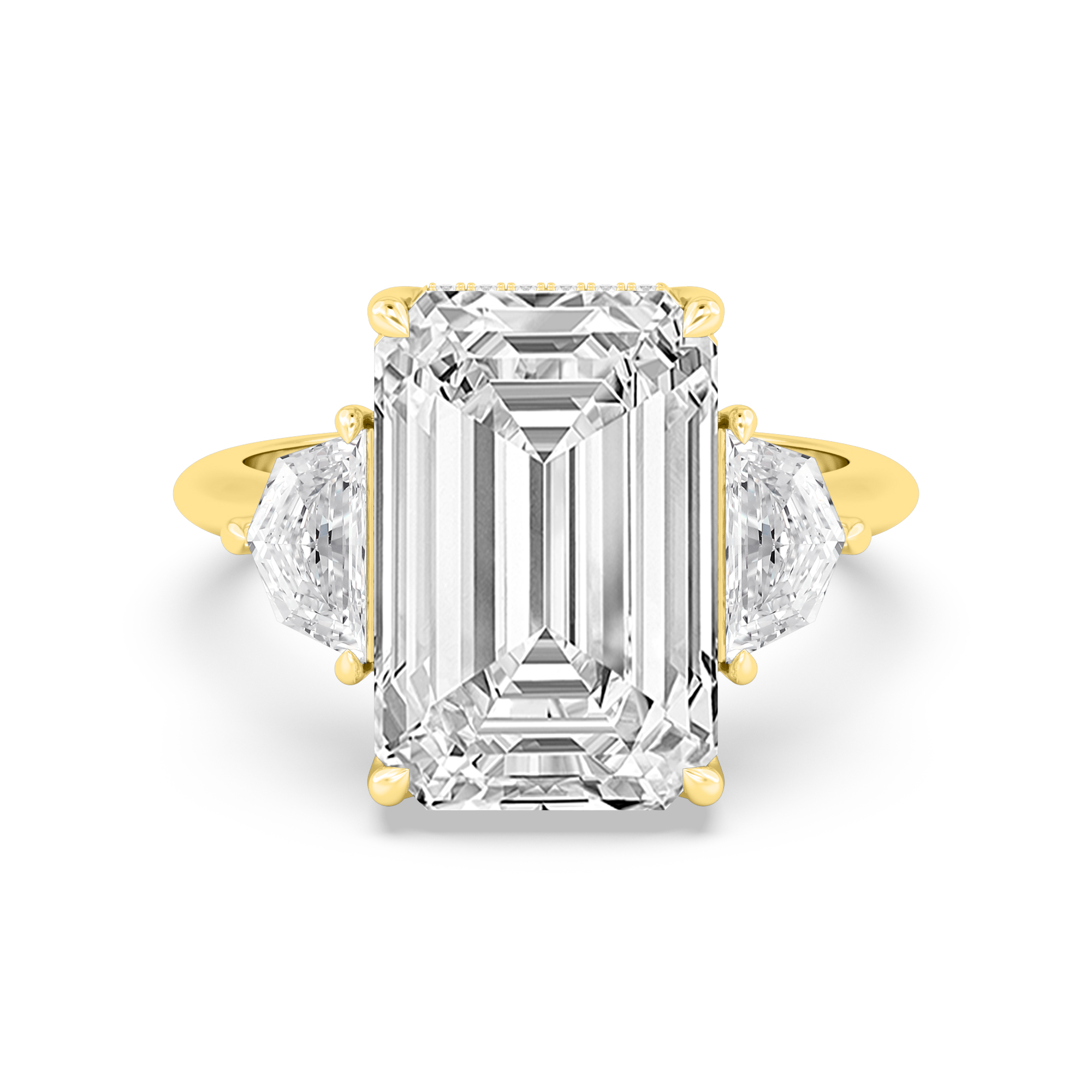 18K Yellow Gold Lab Grown Diamond Engagement Ring 9.10 ctw R61190EM-8.15CT