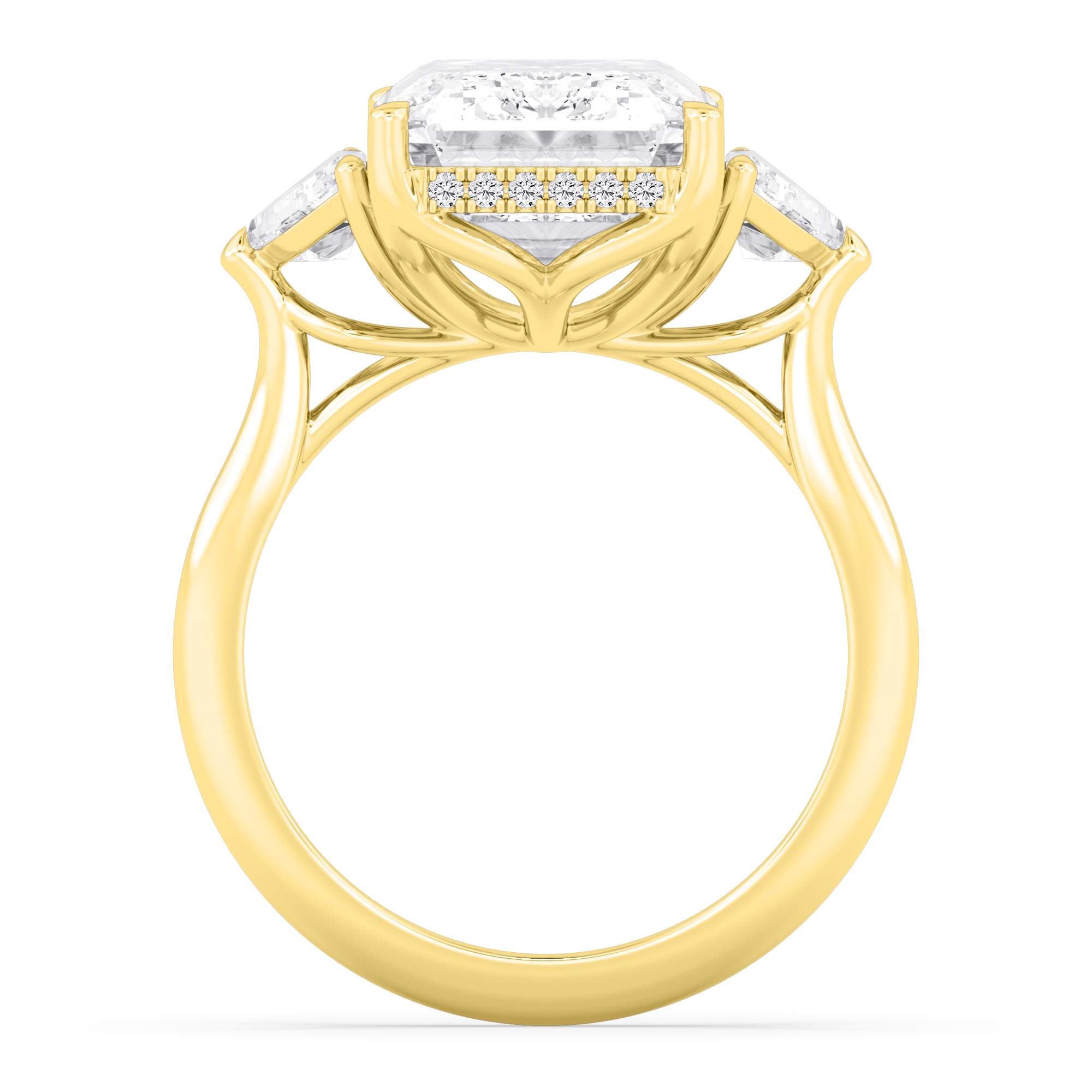 18K Yellow Gold Lab Grown Diamond Engagement Ring 9.10 ctw R61190EM-8.15CT