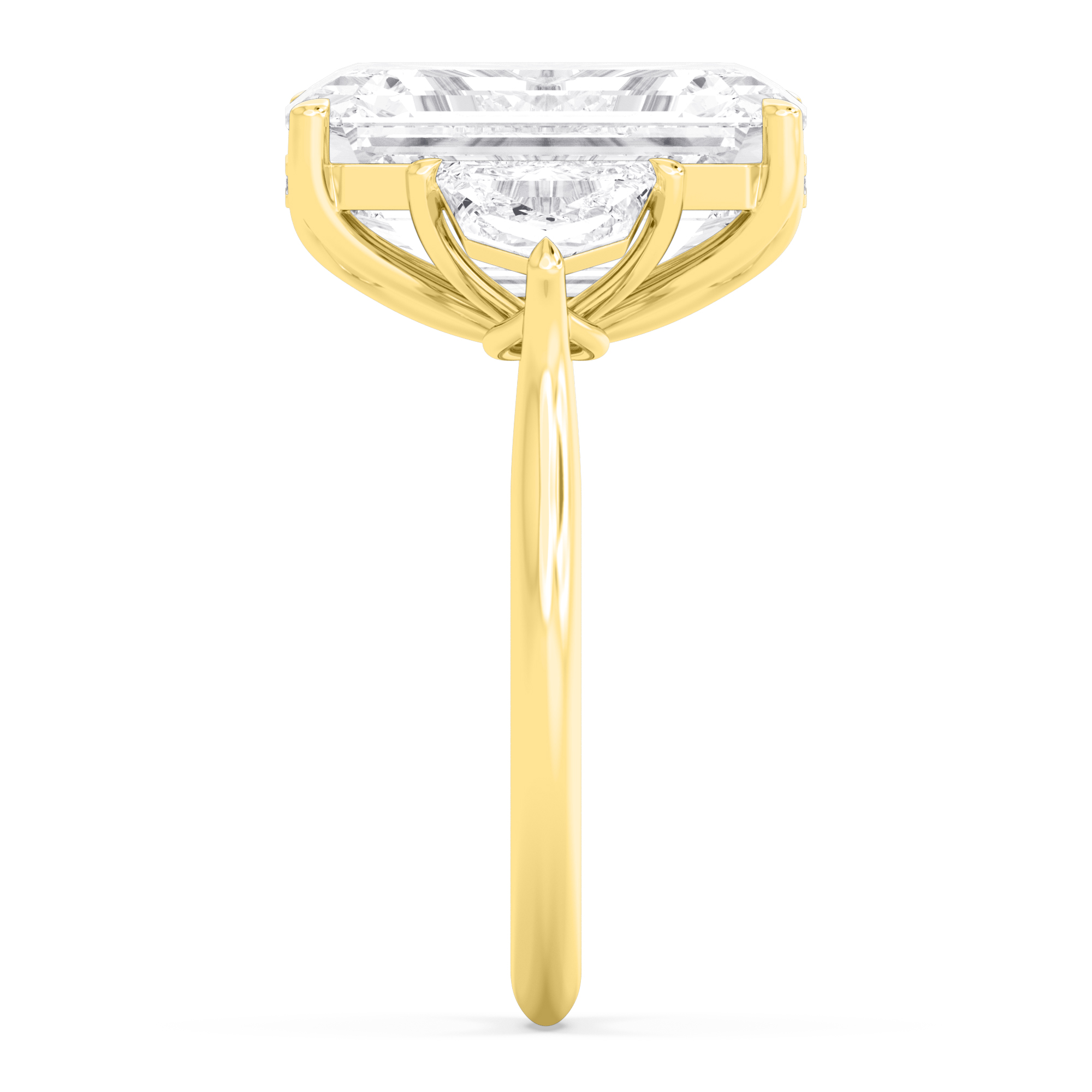 18K Yellow Gold Lab Grown Diamond Engagement Ring 9.10 ctw R61190EM-8.15CT