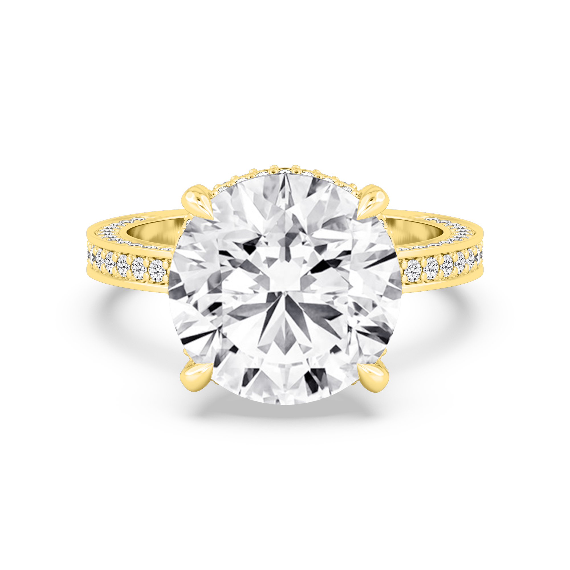 18K Yellow Gold Lab Grown Diamond Engagement Ring 8.13 ctw R61192-7
