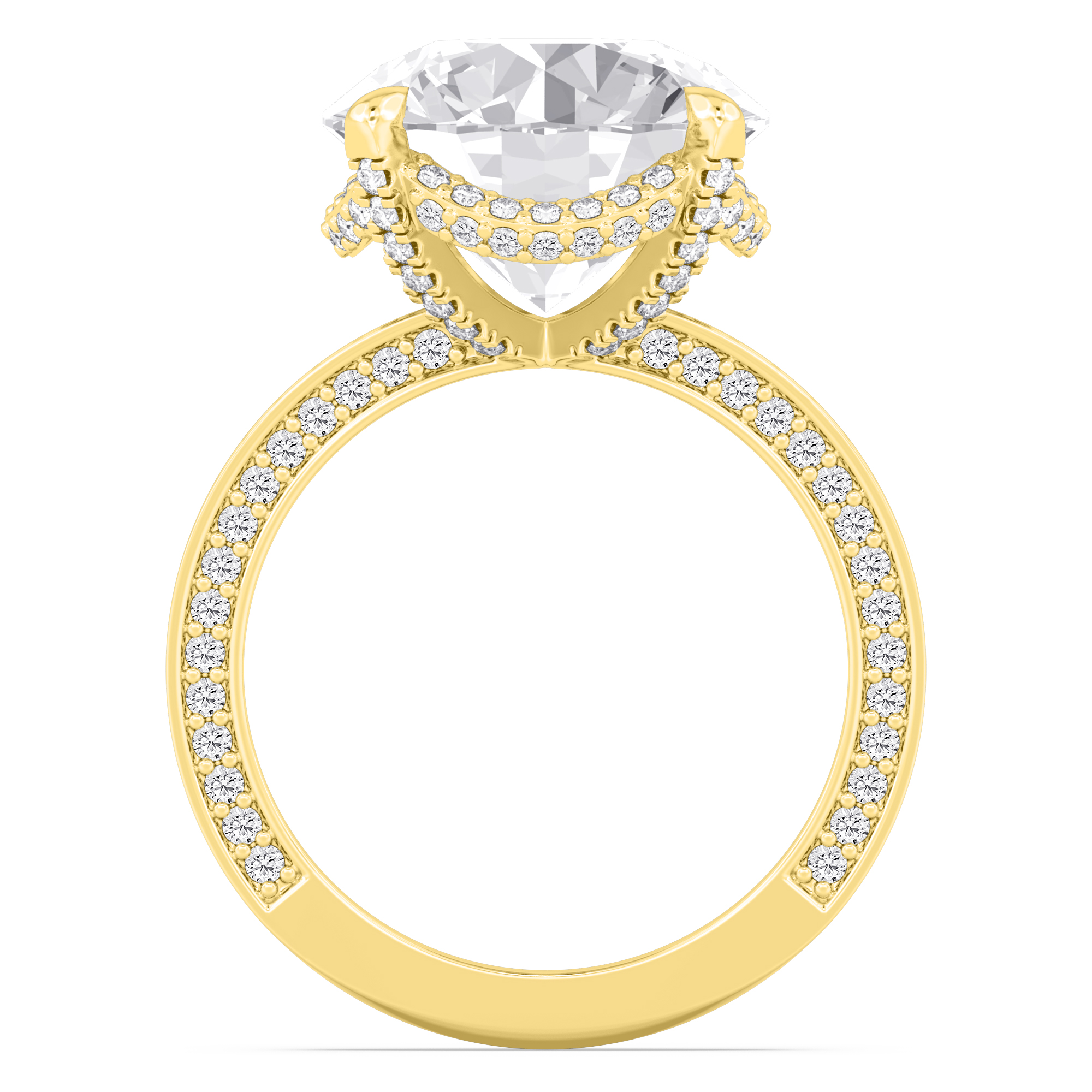 18K Yellow Gold Lab Grown Diamond Engagement Ring 8.13 ctw R61192-7