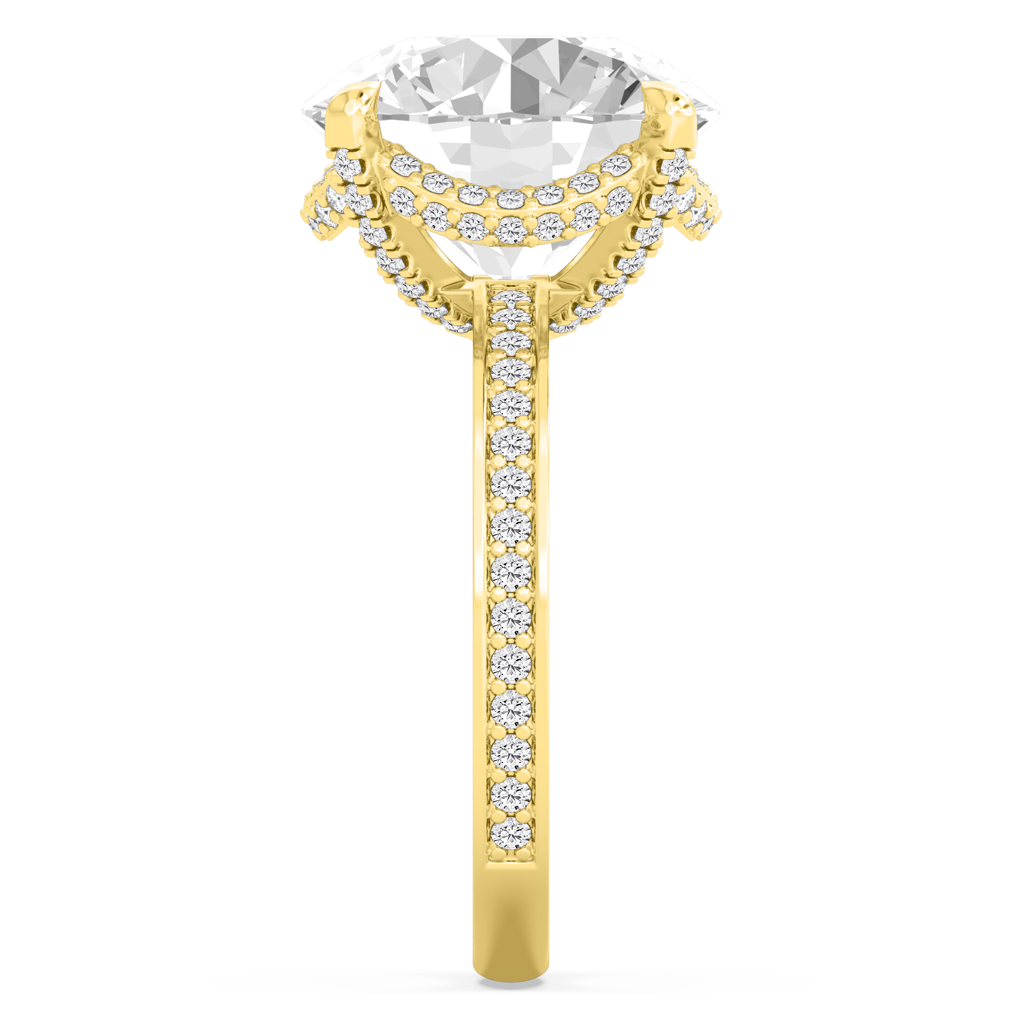 18K Yellow Gold Lab Grown Diamond Engagement Ring 8.13 ctw R61192-7
