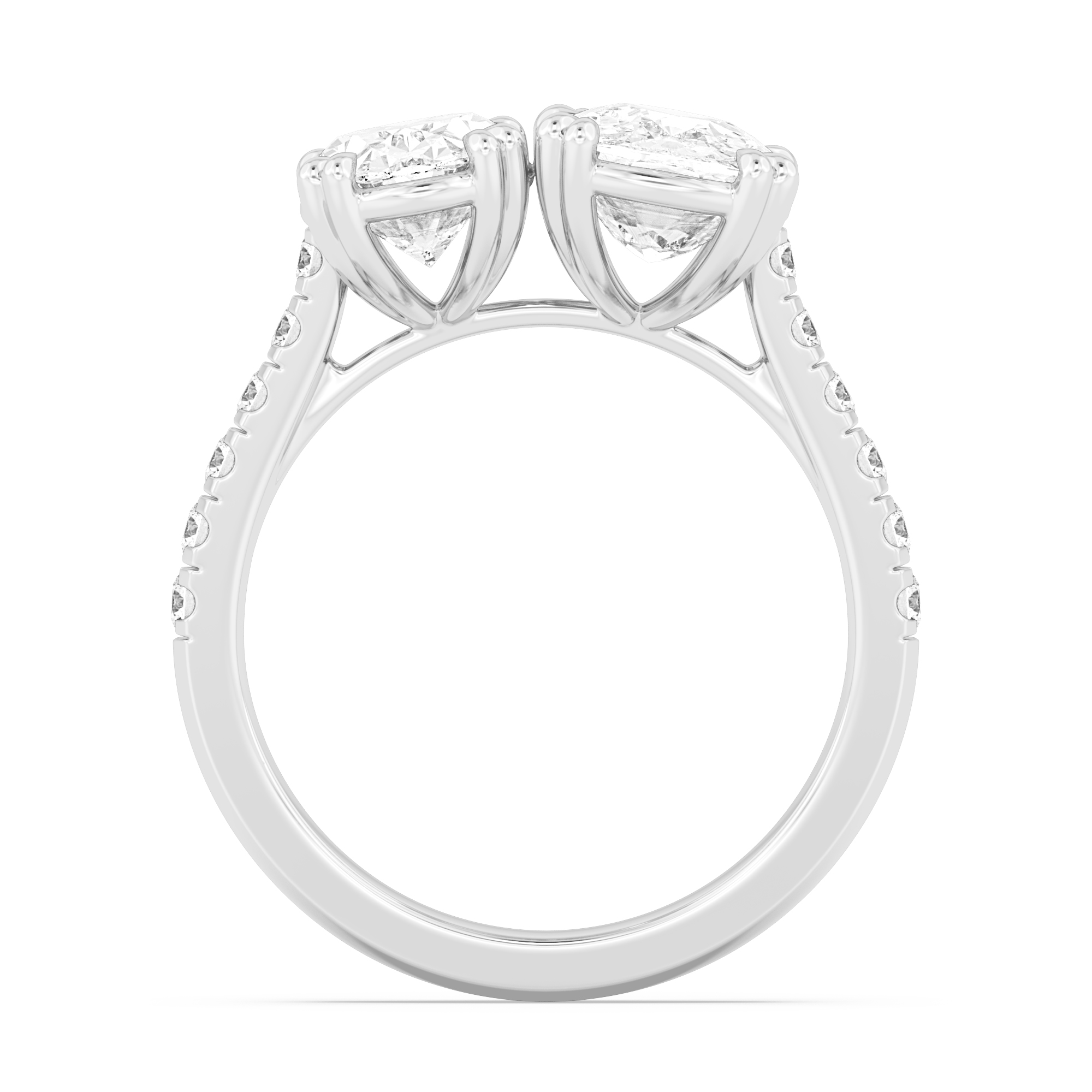 18K White Gold Lab Grown Diamond Engagement Ring 4.52 ctw R61359OVCU-4