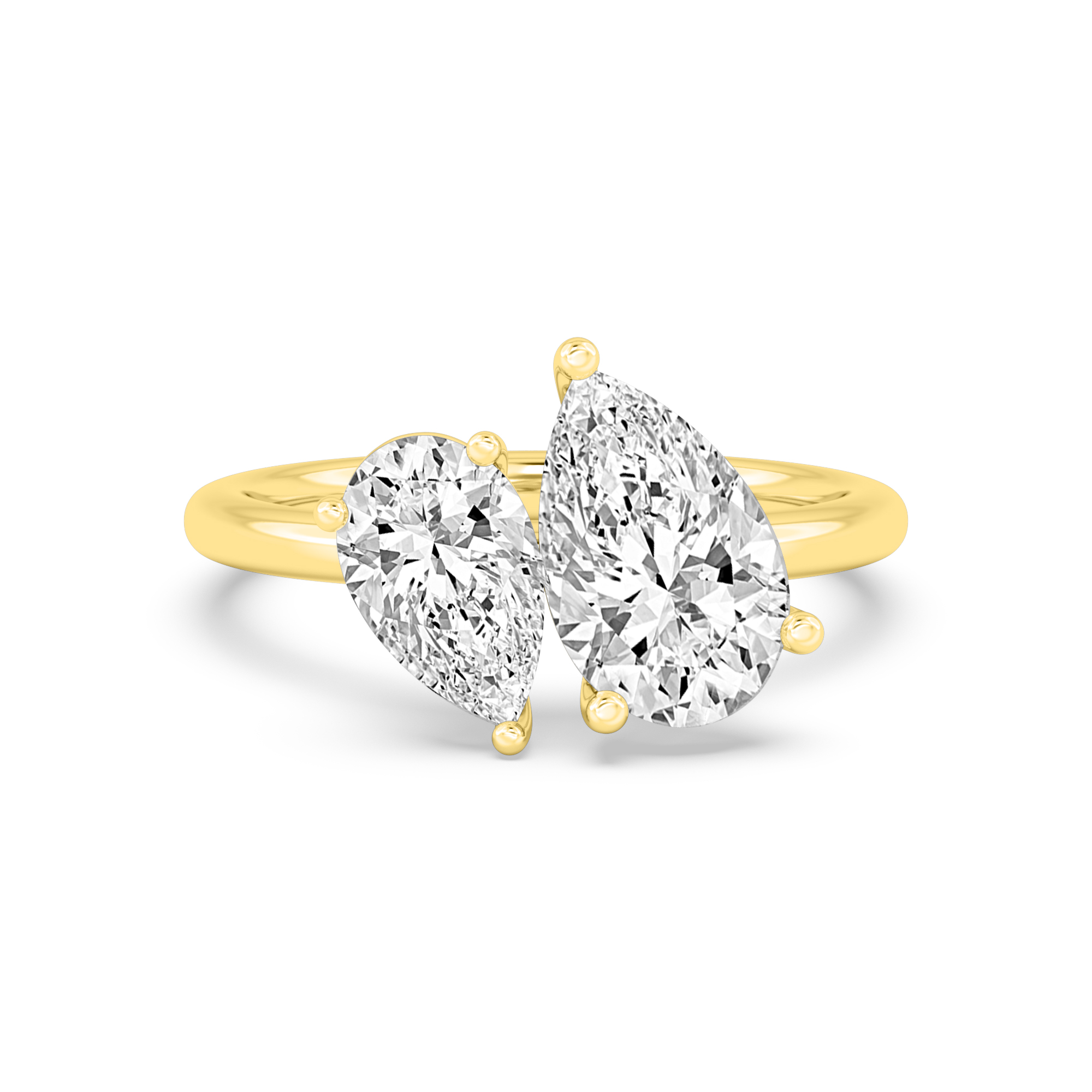 18K Yellow Gold Lab Grown Diamond Engagement Ring 2.79 ctw R61370PE-2.75CT