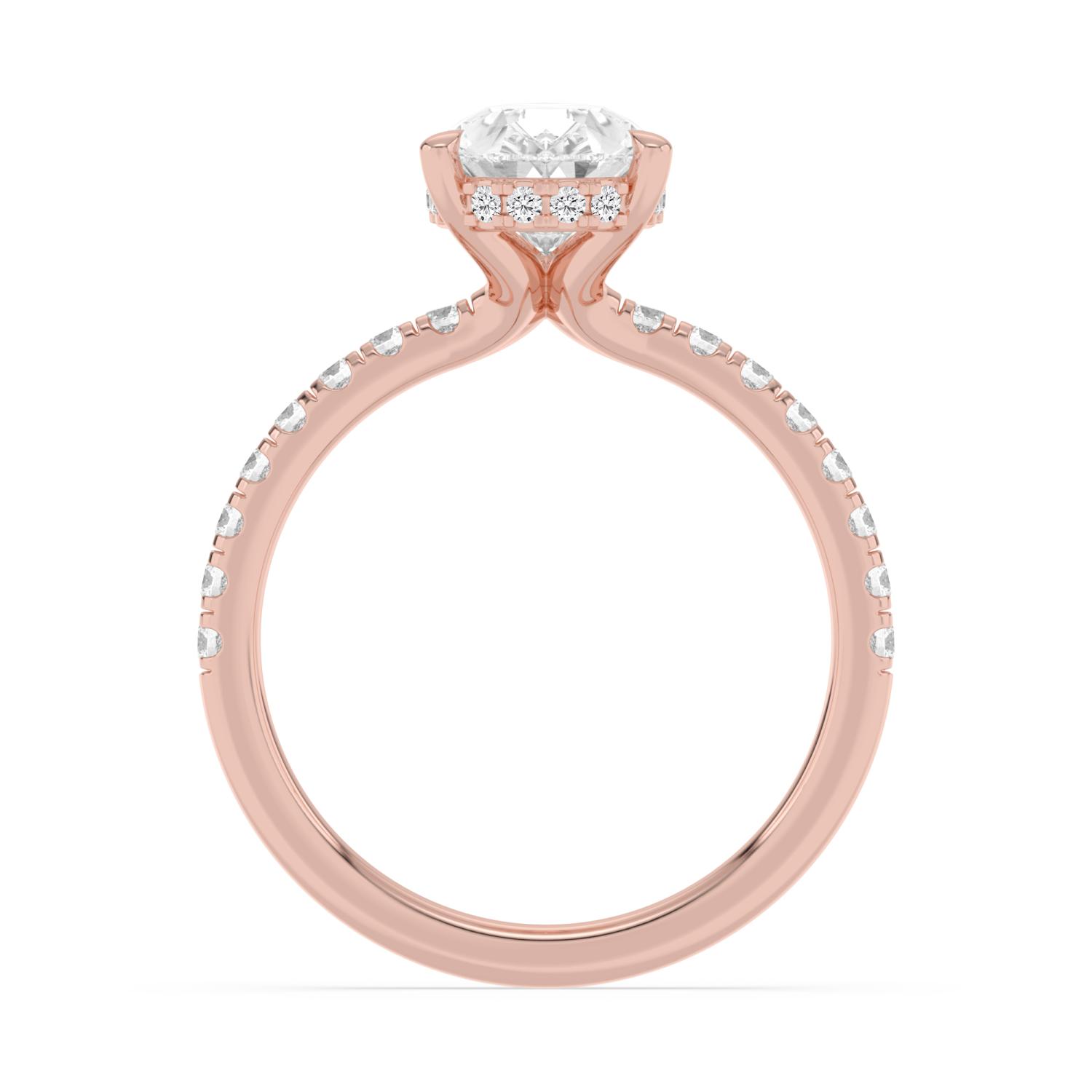 18K Rose Gold Lab Grown Diamond Engagement Rings 2.44 ctw R62028PEHH-2