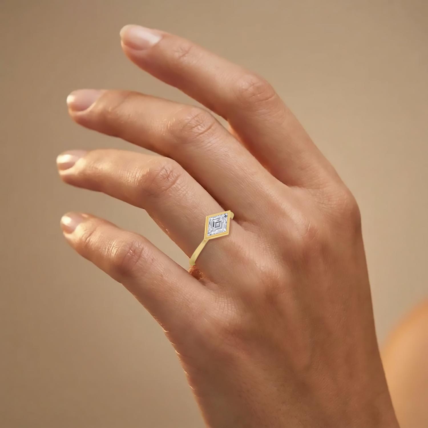 18K Yellow Gold Lab Grown Diamond ENGAGEMENT RINGS 1.00 ctw R62490LZ-1