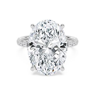 Lab Grown Diamond ENGAGEMENT RINGS 14.54 ctw R63001OVHH-13.10CT