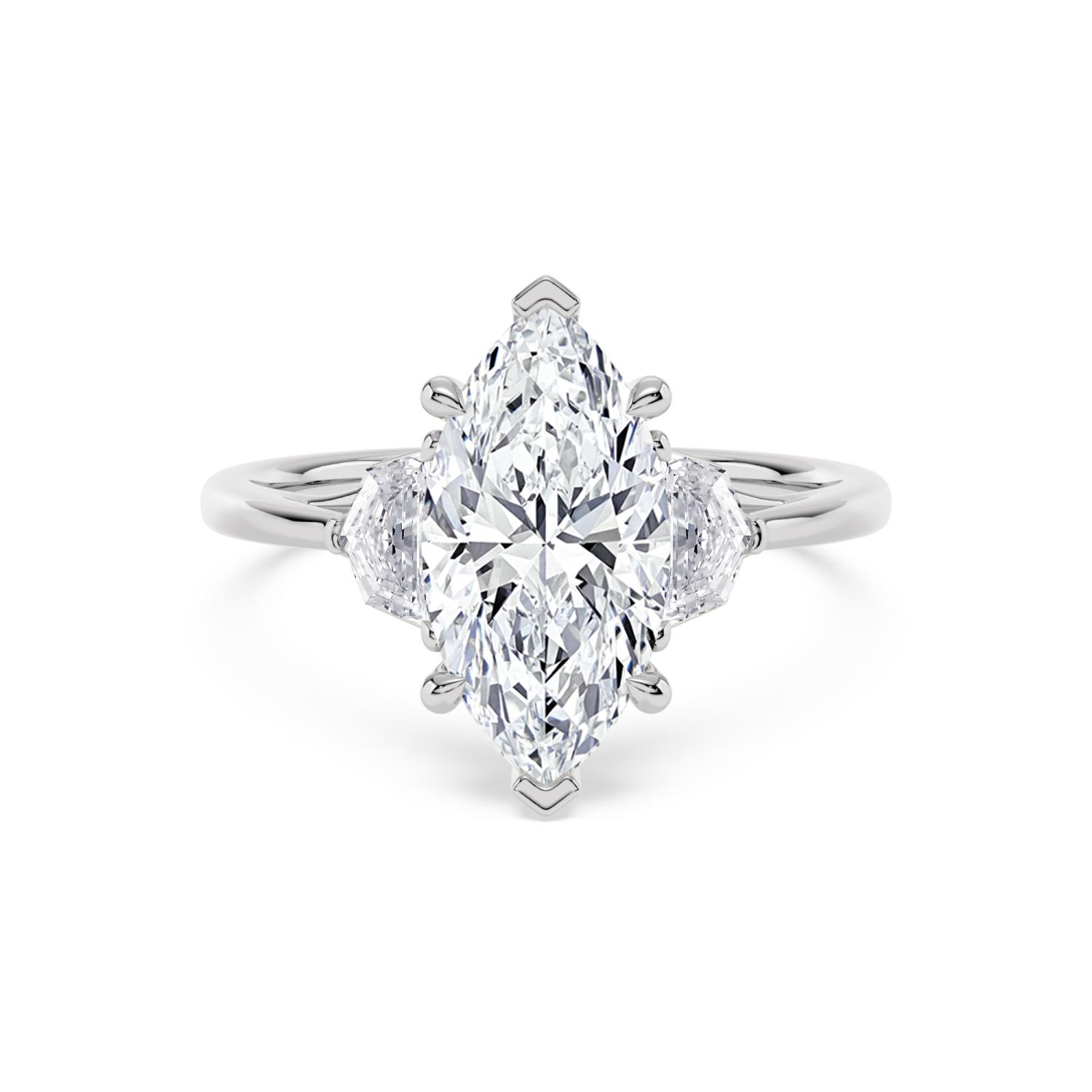 White Gold Lab Grown Diamond ENGAGEMENT RINGS 3.67 ctw ER00034MQ-3