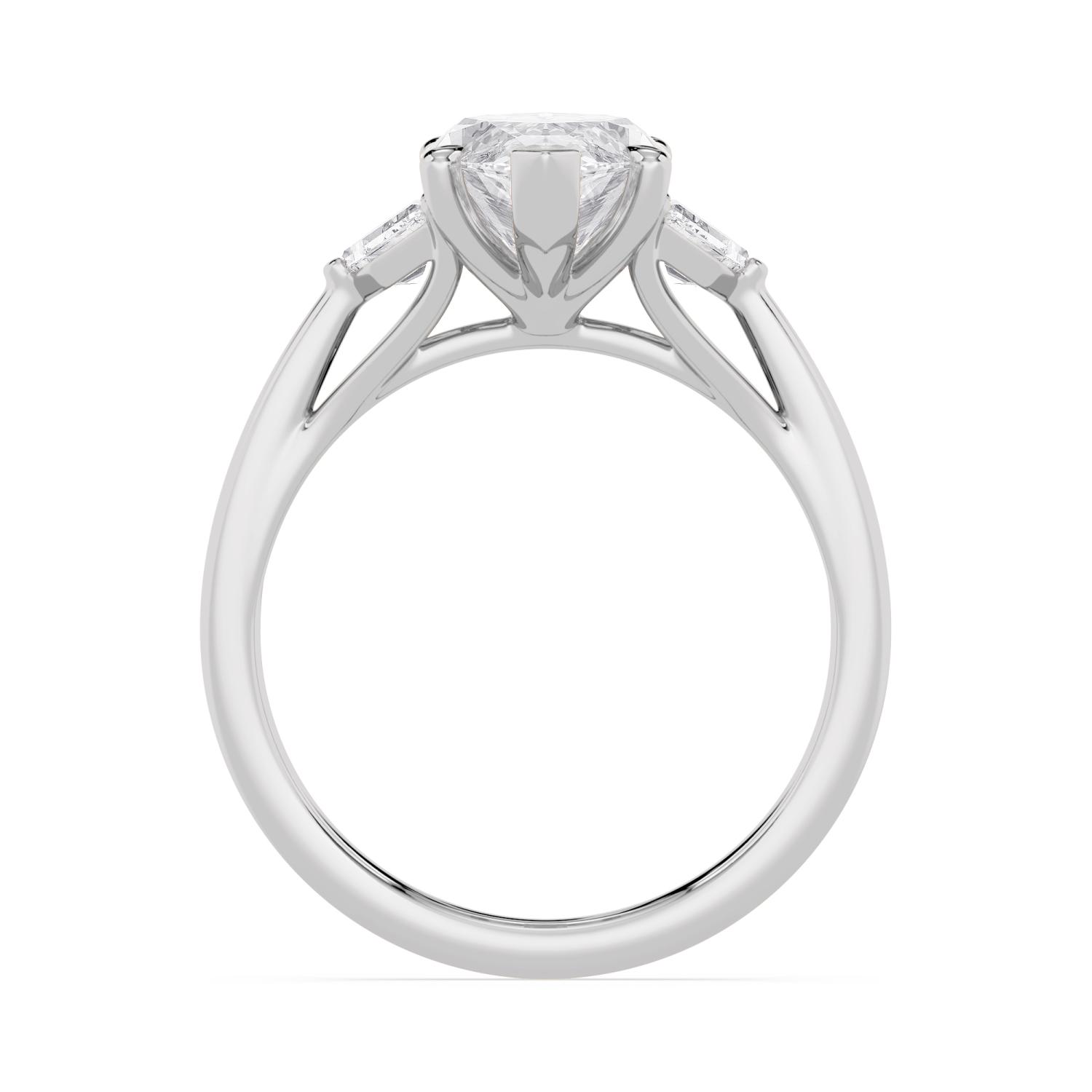 White Gold Lab Grown Diamond ENGAGEMENT RINGS 3.67 ctw ER00034MQ-3