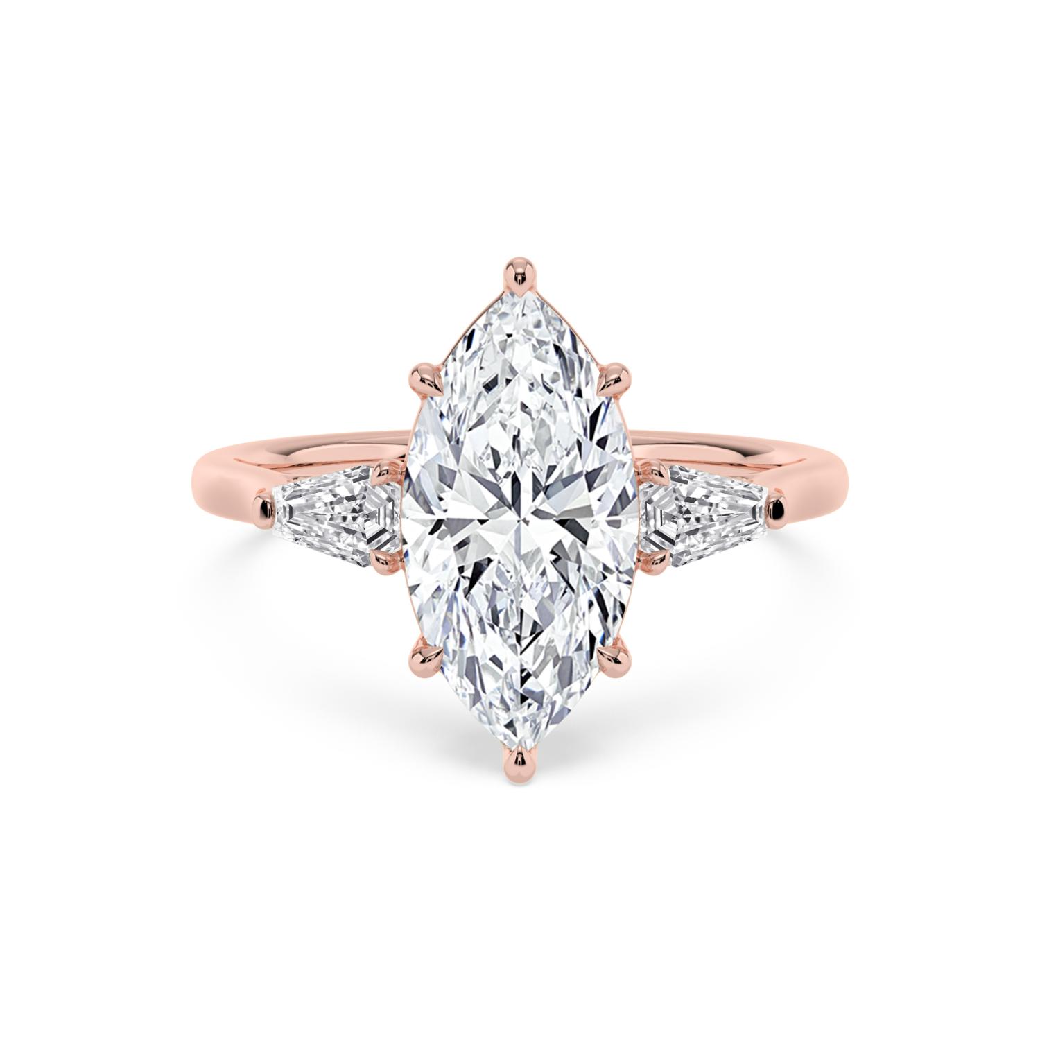 Rose Gold Lab Grown Diamond ENGAGEMENT RINGS 3.50 ctw ER00035MQ-3
