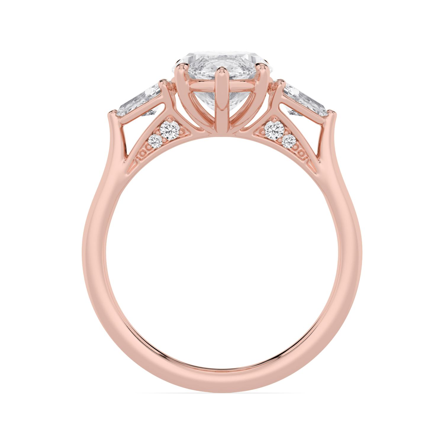 Rose Gold Lab Grown Diamond ENGAGEMENT RINGS 3.50 ctw ER00035MQ-3