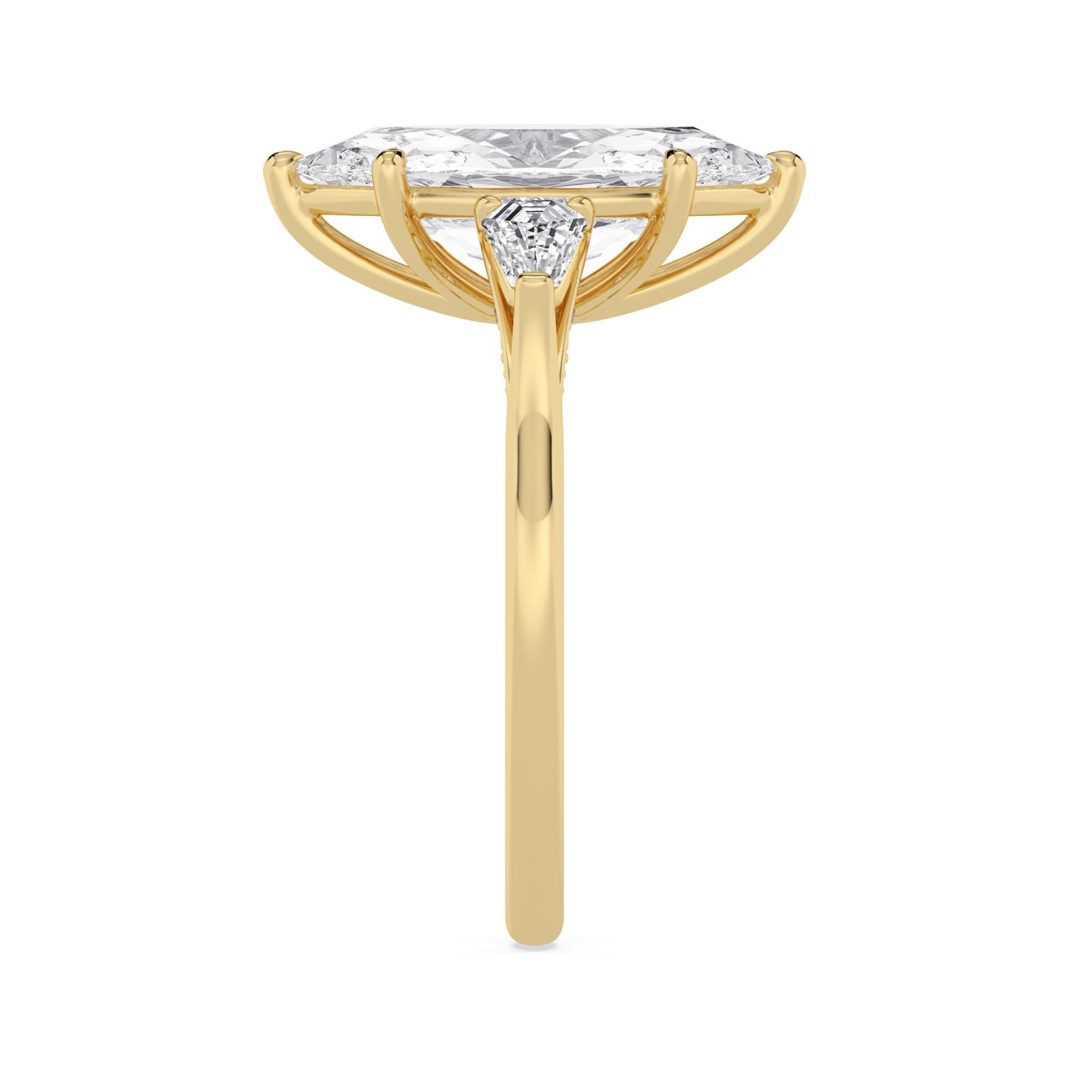 Yellow Gold Lab Grown Diamond ENGAGEMENT RINGS 3.50 ctw ER00035MQ-3