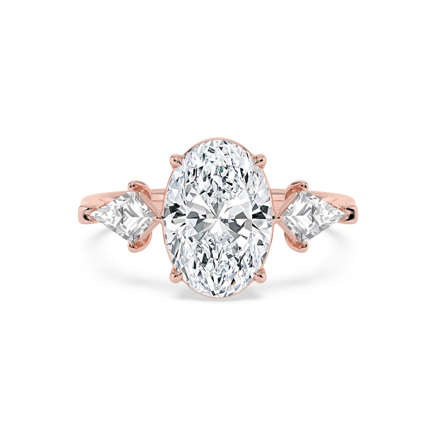 10K Rose Gold Lab Grown Diamond ENGAGEMENT RINGS 3.71 ctw ER00039OV-3
