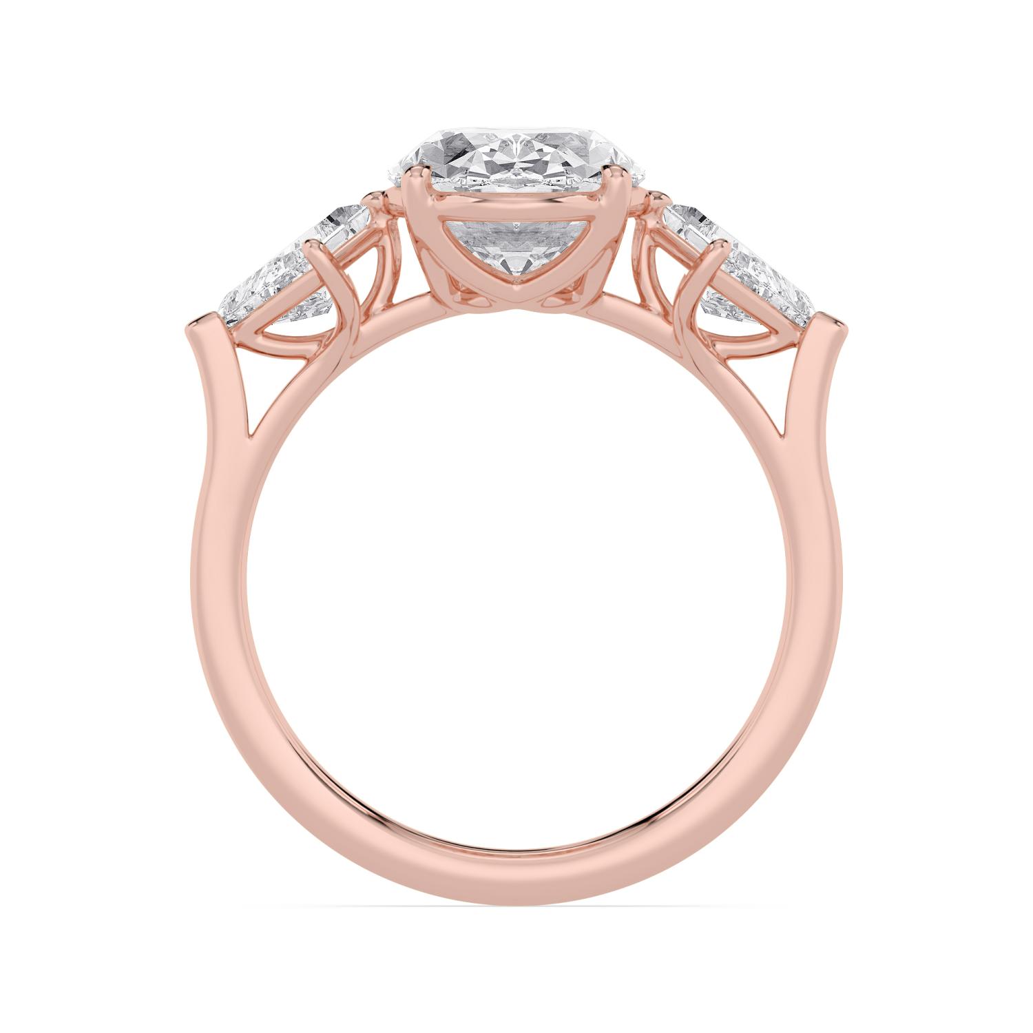 10K Rose Gold Lab Grown Diamond ENGAGEMENT RINGS 3.71 ctw ER00039OV-3