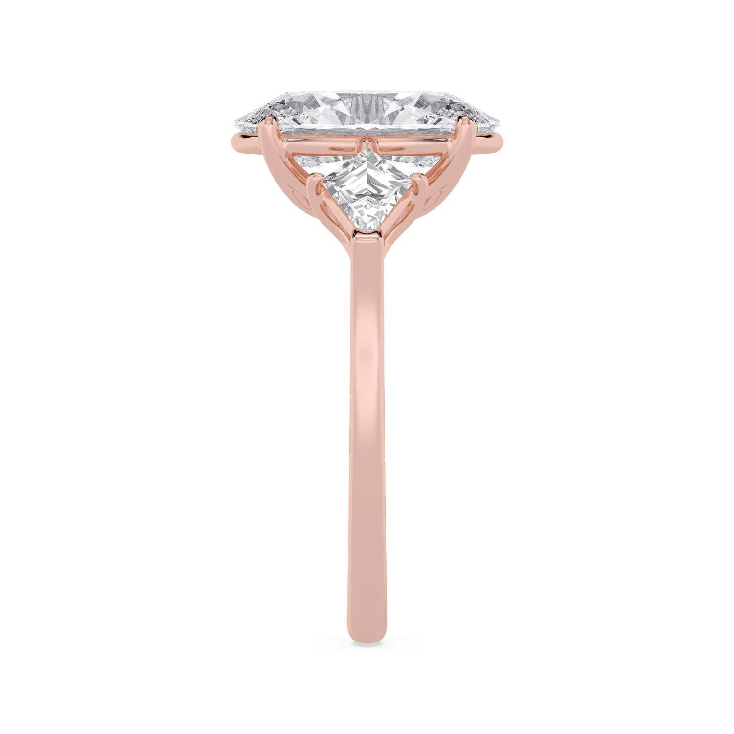 10K Rose Gold Lab Grown Diamond ENGAGEMENT RINGS 3.71 ctw ER00039OV-3