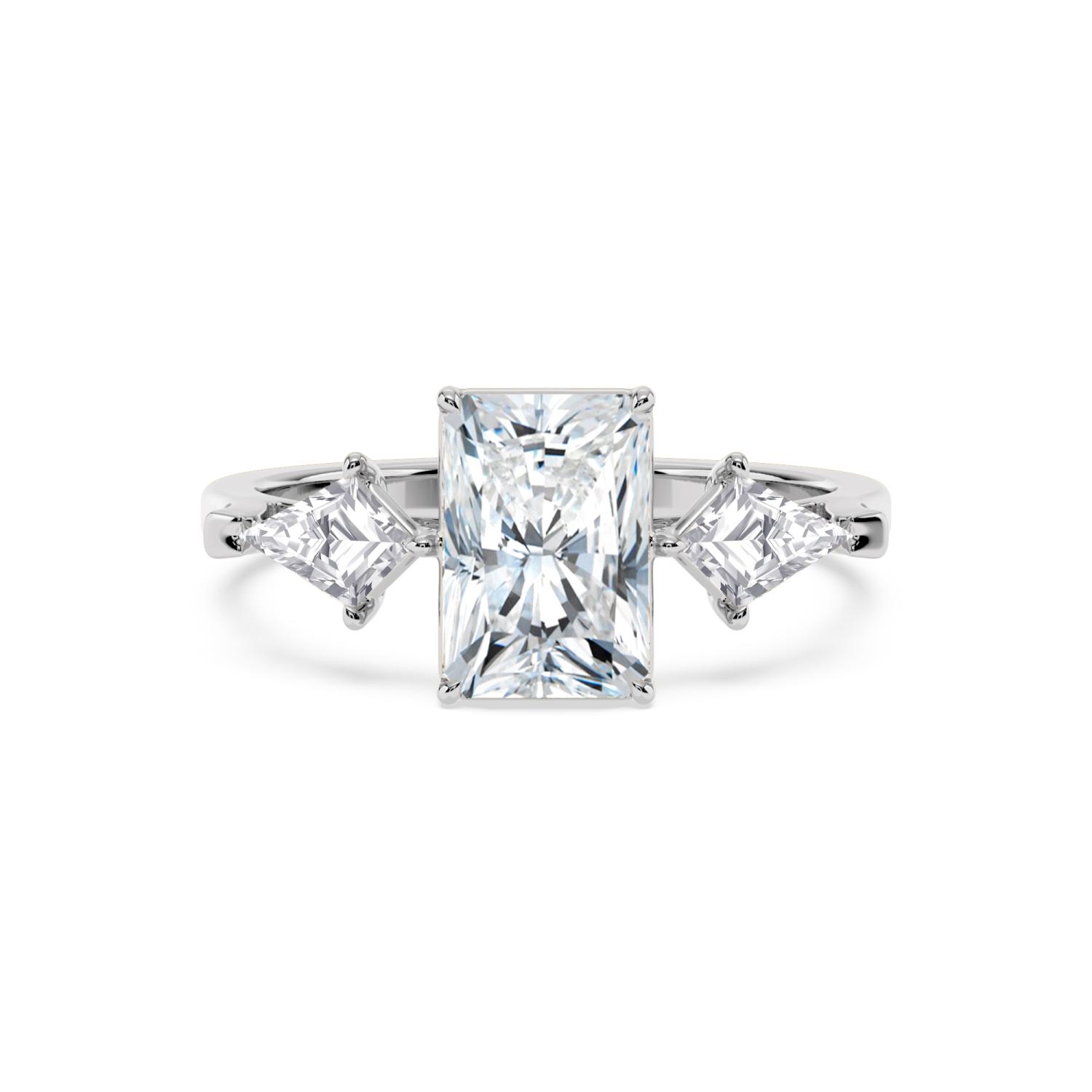 White Gold Lab Grown Diamond ENGAGEMENT RINGS 3.64 ctw ER00039RDT-3