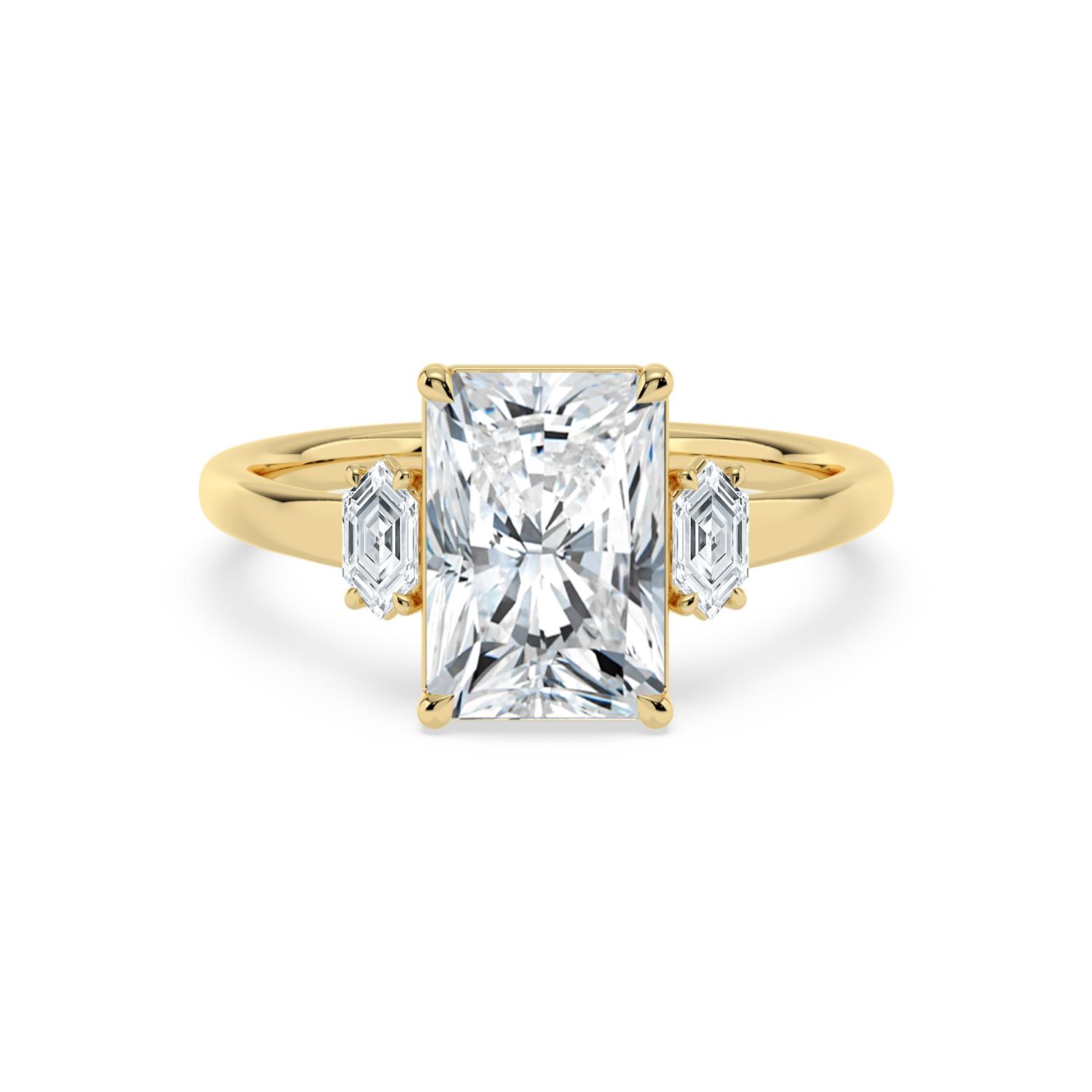 Yellow Gold Lab Grown Diamond ENGAGEMENT RINGS 3.33 ctw ER00040RDT-3