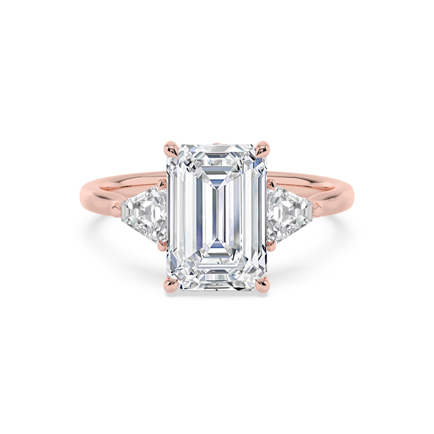 Rose Gold Lab Grown Diamond ENGAGEMENT RINGS 3.40 ctw ER00043EM-3