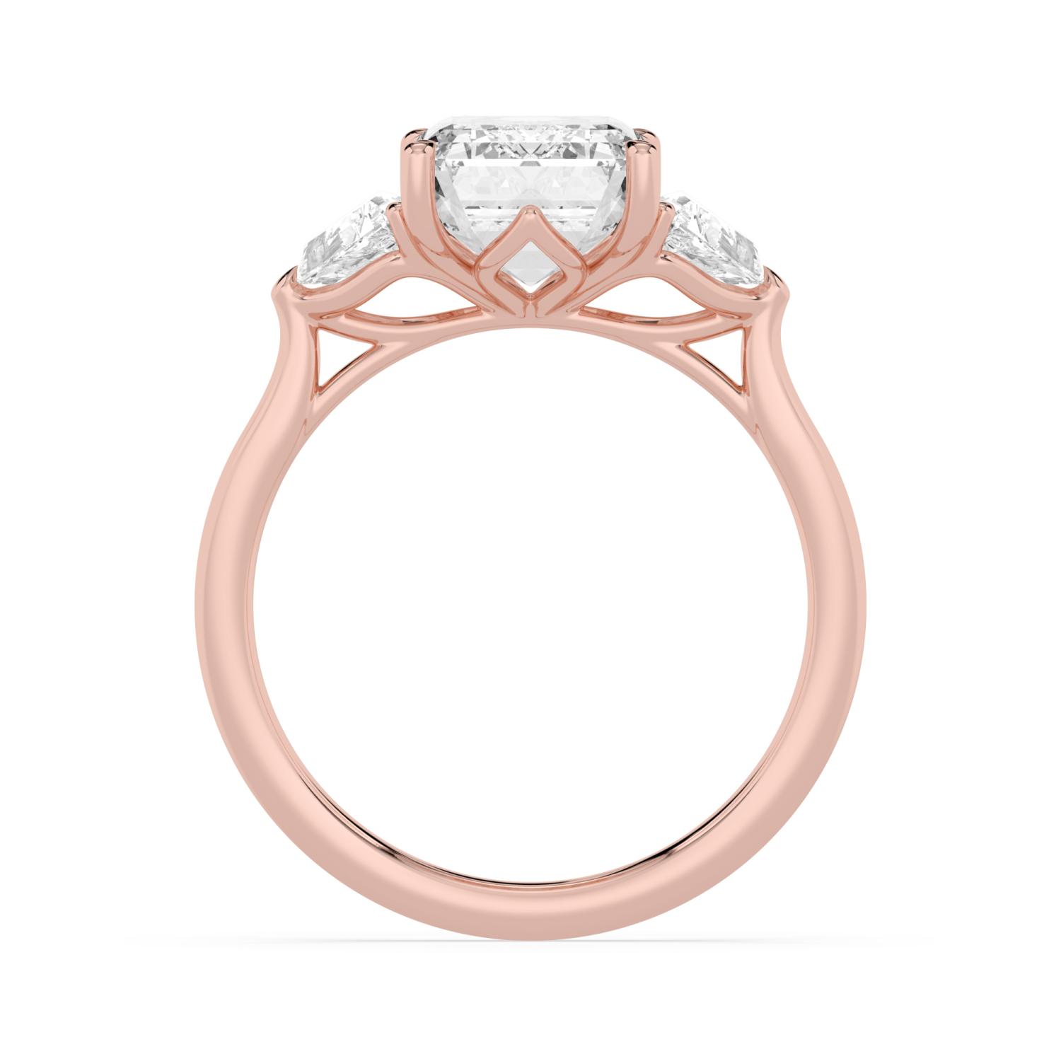 Rose Gold Lab Grown Diamond ENGAGEMENT RINGS 3.40 ctw ER00043EM-3