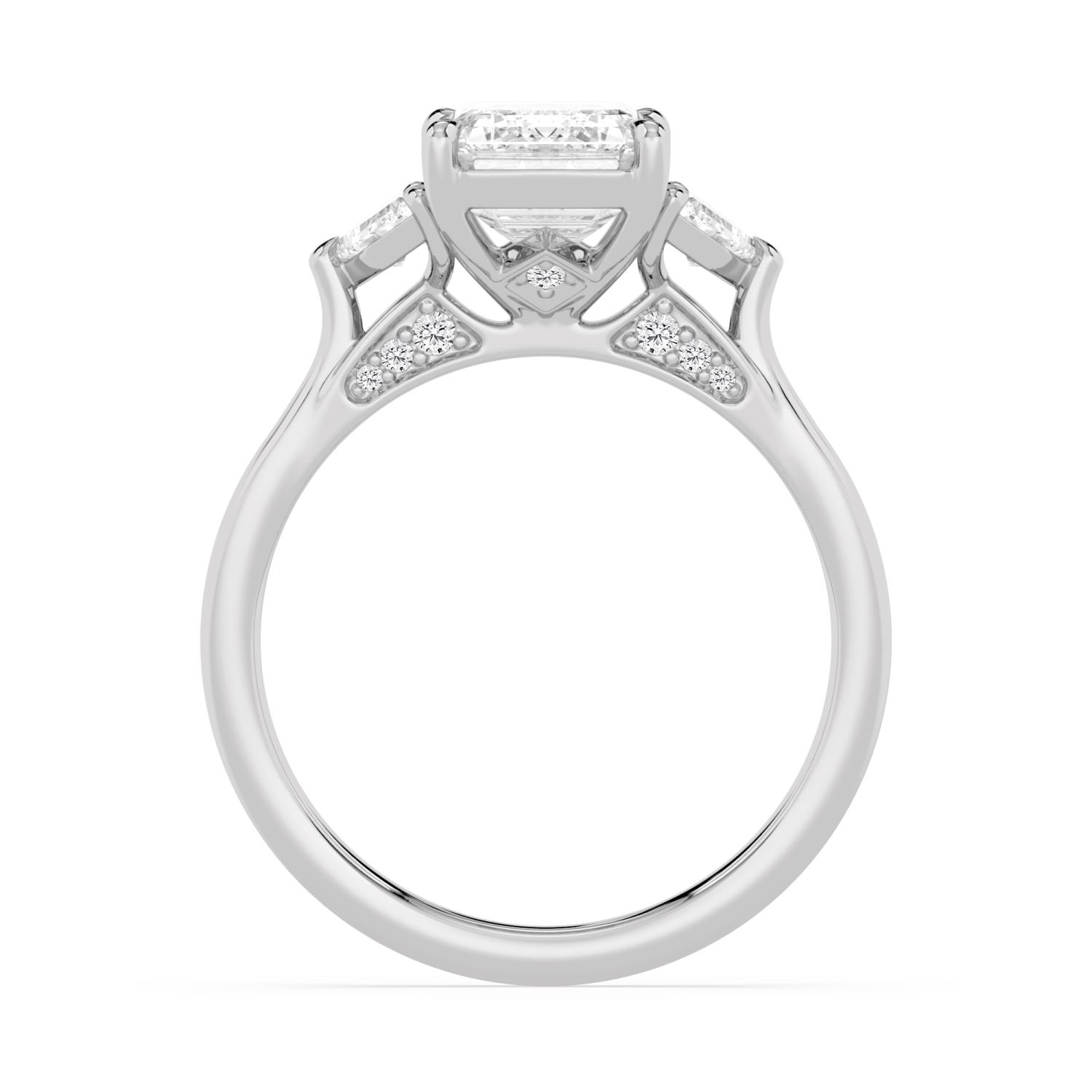 White Gold Lab Grown Diamond ENGAGEMENT RINGS 3.49 ctw ER00044EM-3
