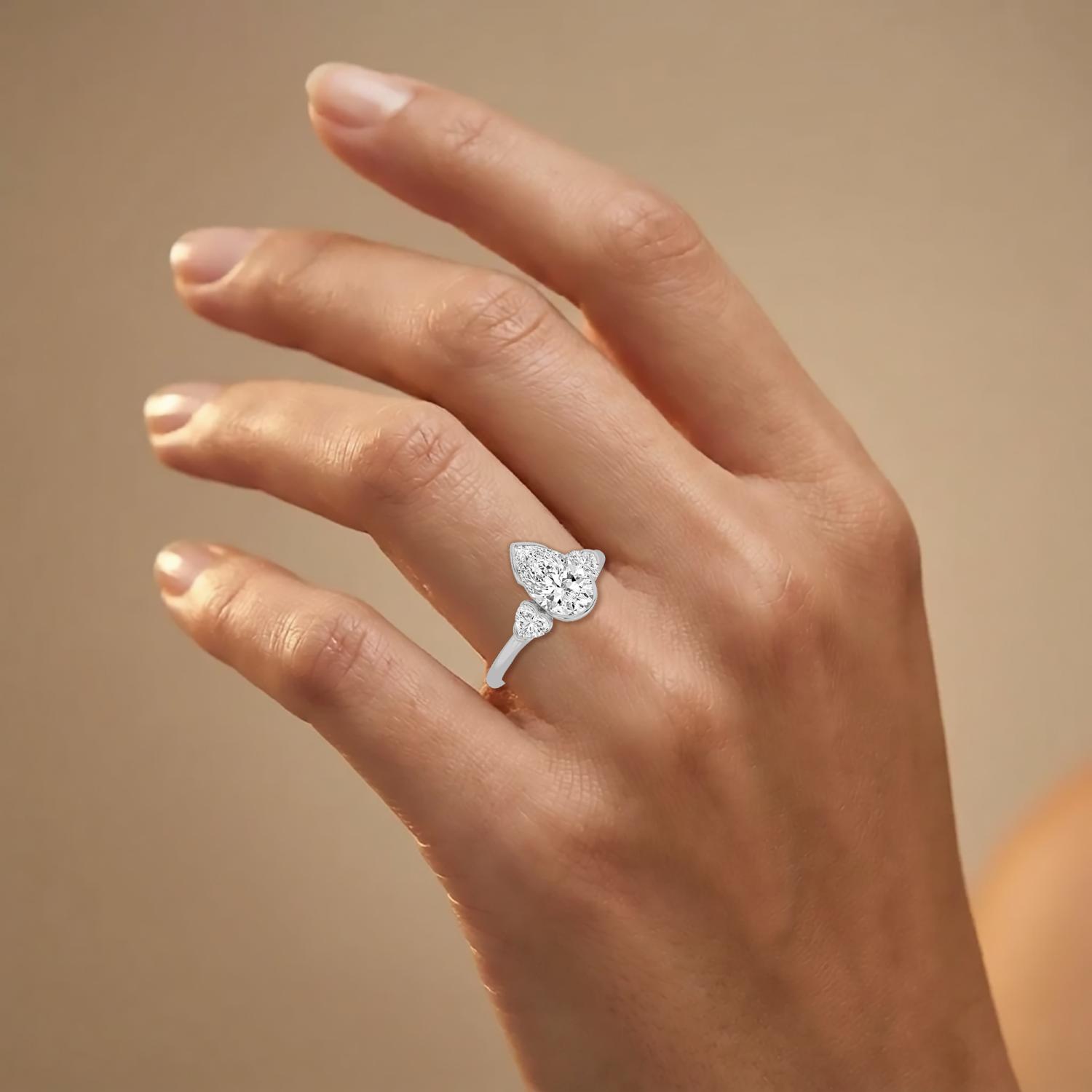 White Gold Lab Grown Diamond ENGAGEMENT RINGS 2.54 ctw ER00154PE-2
