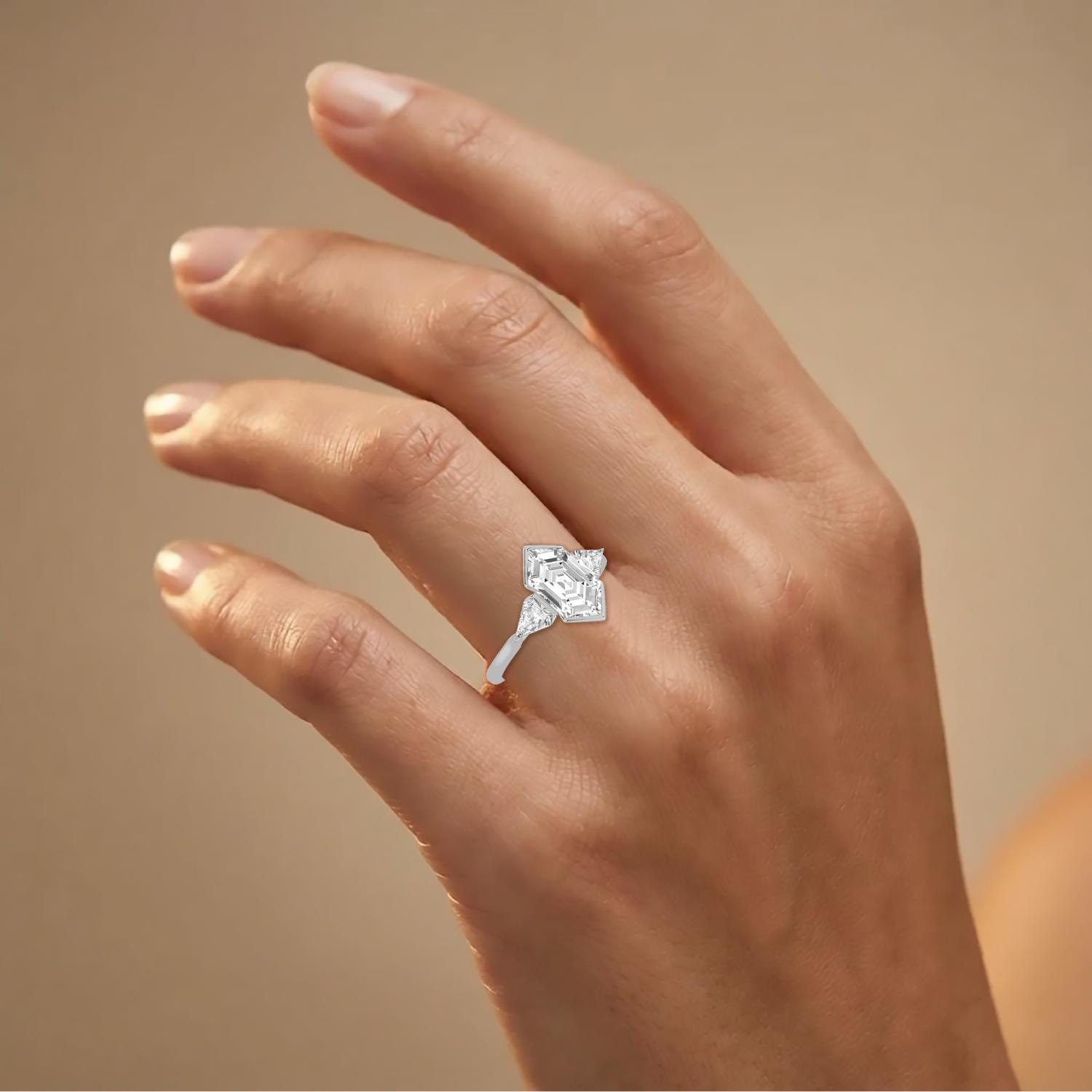 White Gold Lab Grown Diamond ENGAGEMENT RINGS 2.54 ctw ER00155DMQ-2