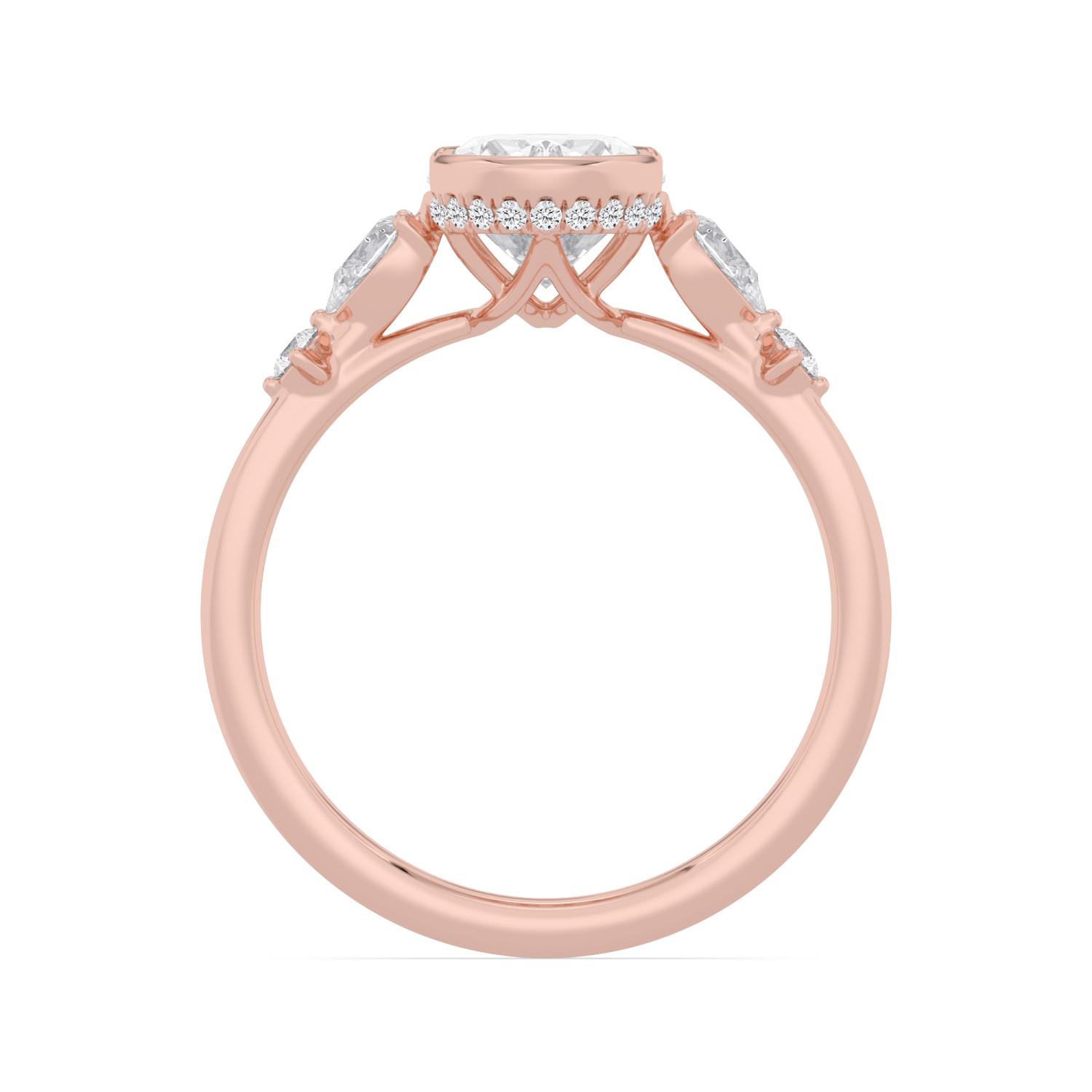 Rose Gold Lab Grown Diamond ENGAGEMENT RINGS 2.34 ctw ER00157OVHH-2
