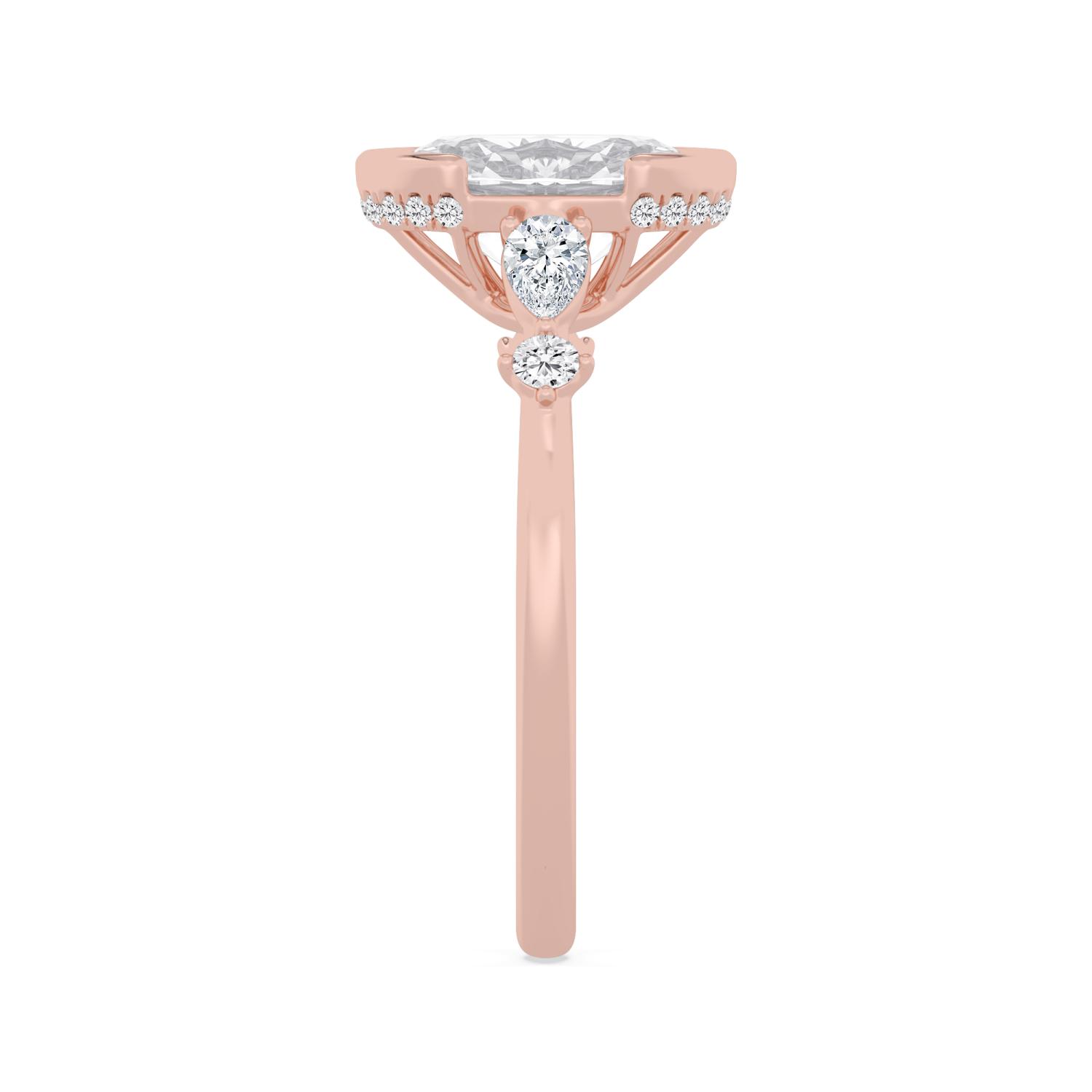 Rose Gold Lab Grown Diamond ENGAGEMENT RINGS 2.34 ctw ER00157OVHH-2