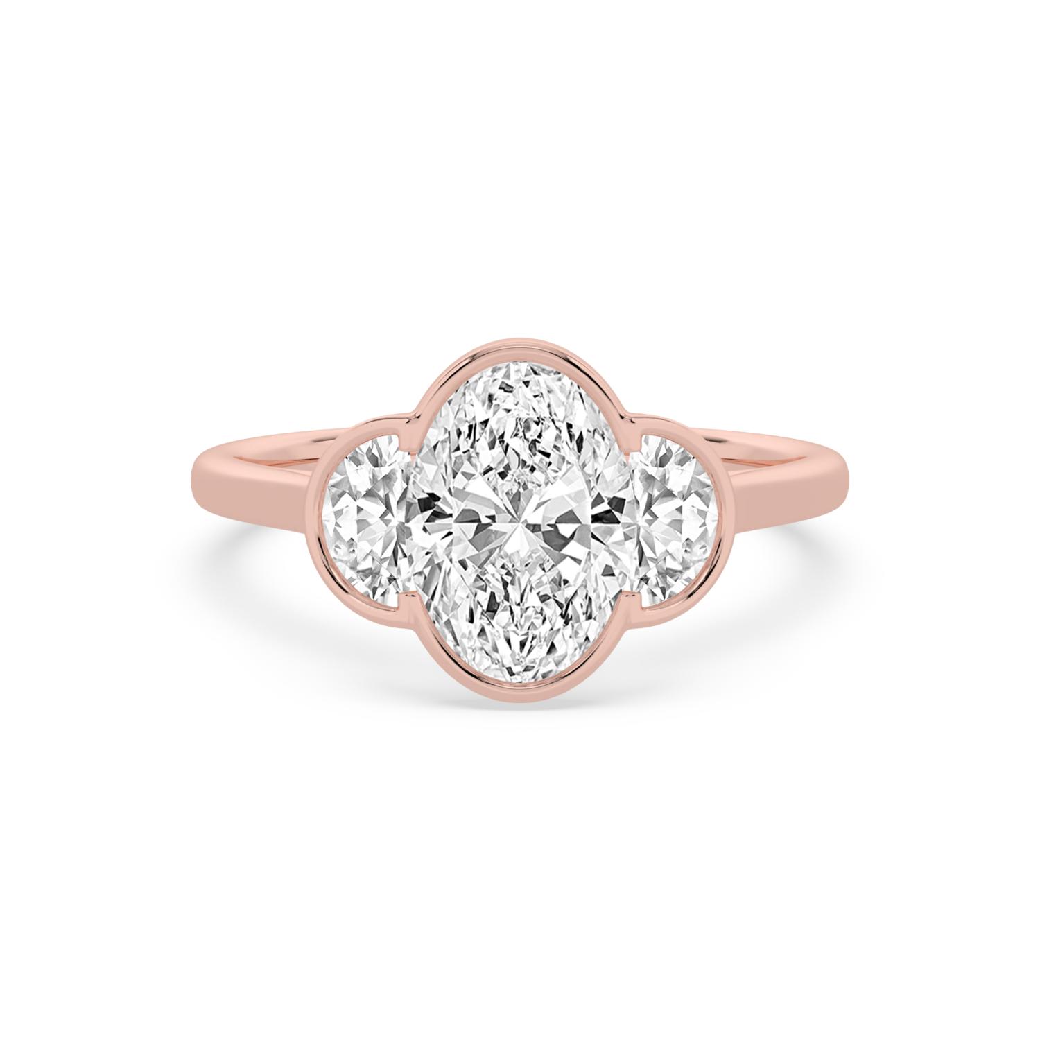 Rose Gold Lab Grown Diamond ENGAGEMENT RINGS 2.65 ctw ER00159OV-2