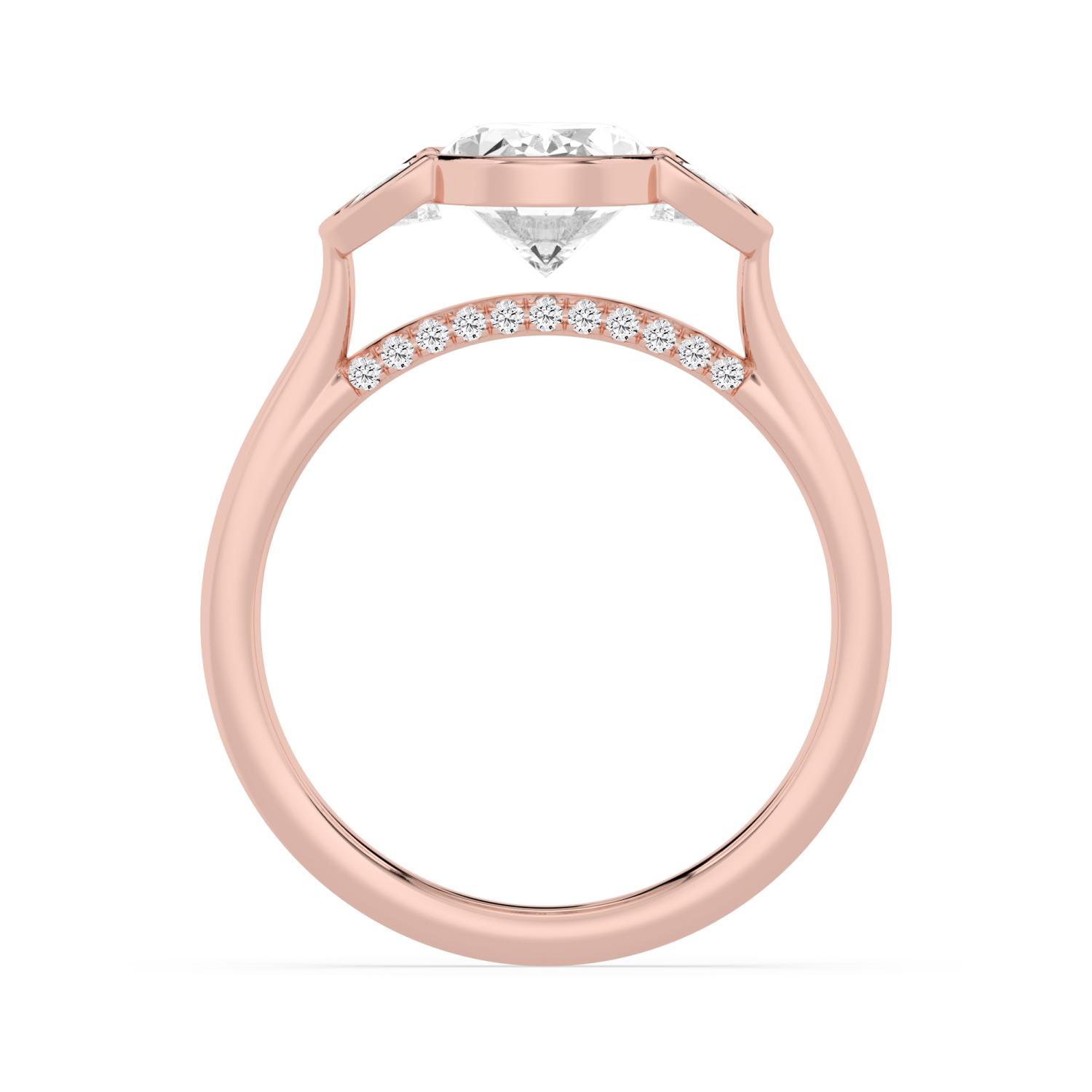 Rose Gold Lab Grown Diamond ENGAGEMENT RINGS 2.65 ctw ER00159OV-2