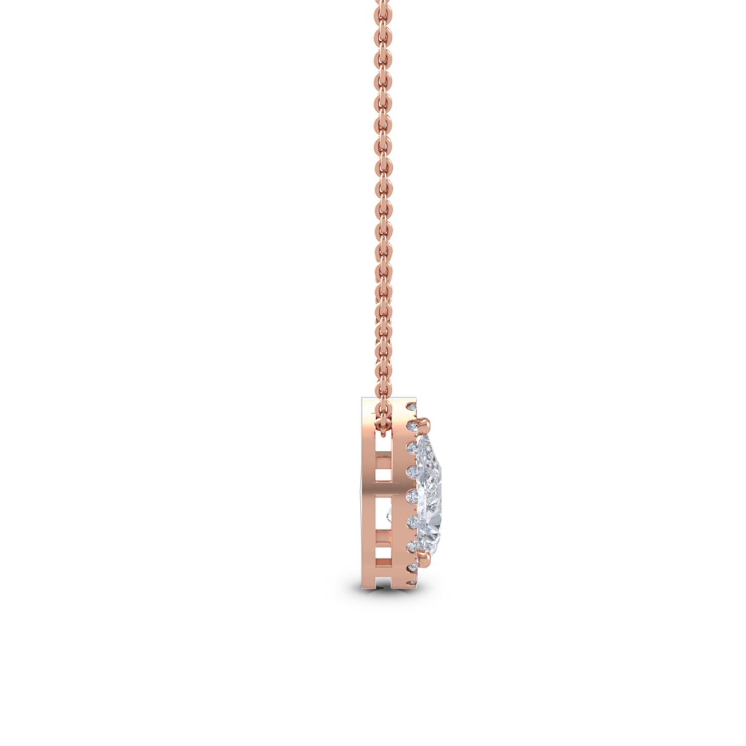 Rose Gold Lab Grown Diamond PENDANT 0.84 ctw P31607PE-0.88CT