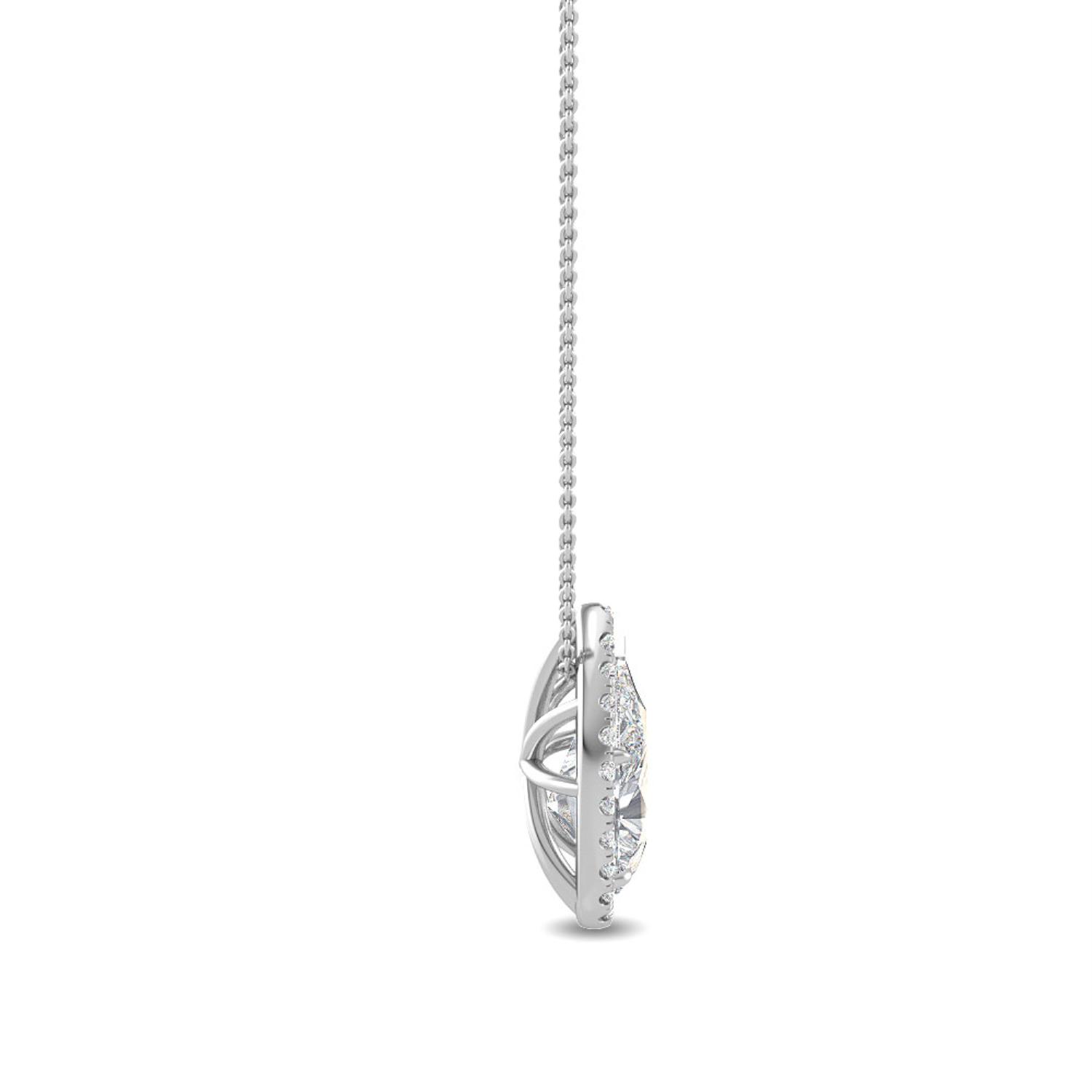 White Gold Lab Grown Diamond PENDANT 0.77 ctw P31624PE-0.75CT