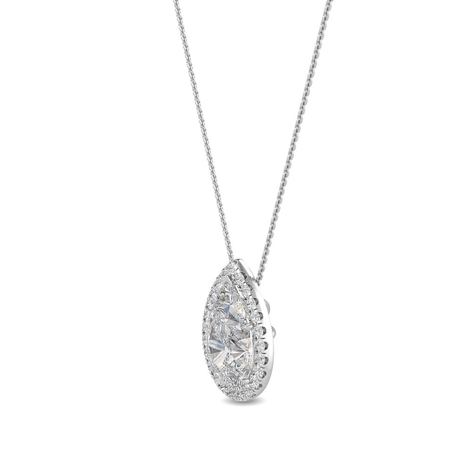 White Gold Lab Grown Diamond PENDANT 0.77 ctw P31624PE-0.75CT