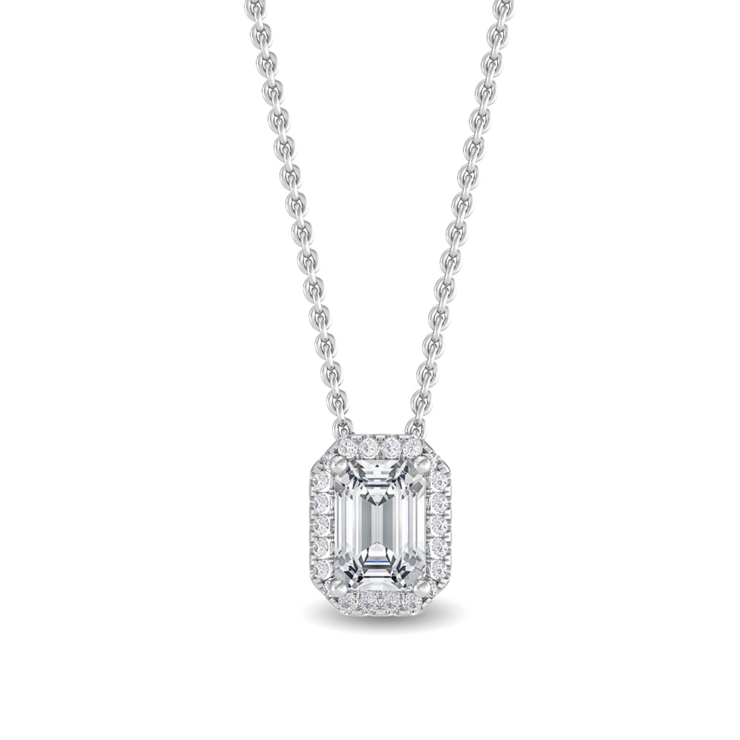 White Gold Lab Grown Diamond PENDANT 0.82 ctw P31655RDT-0.83CT