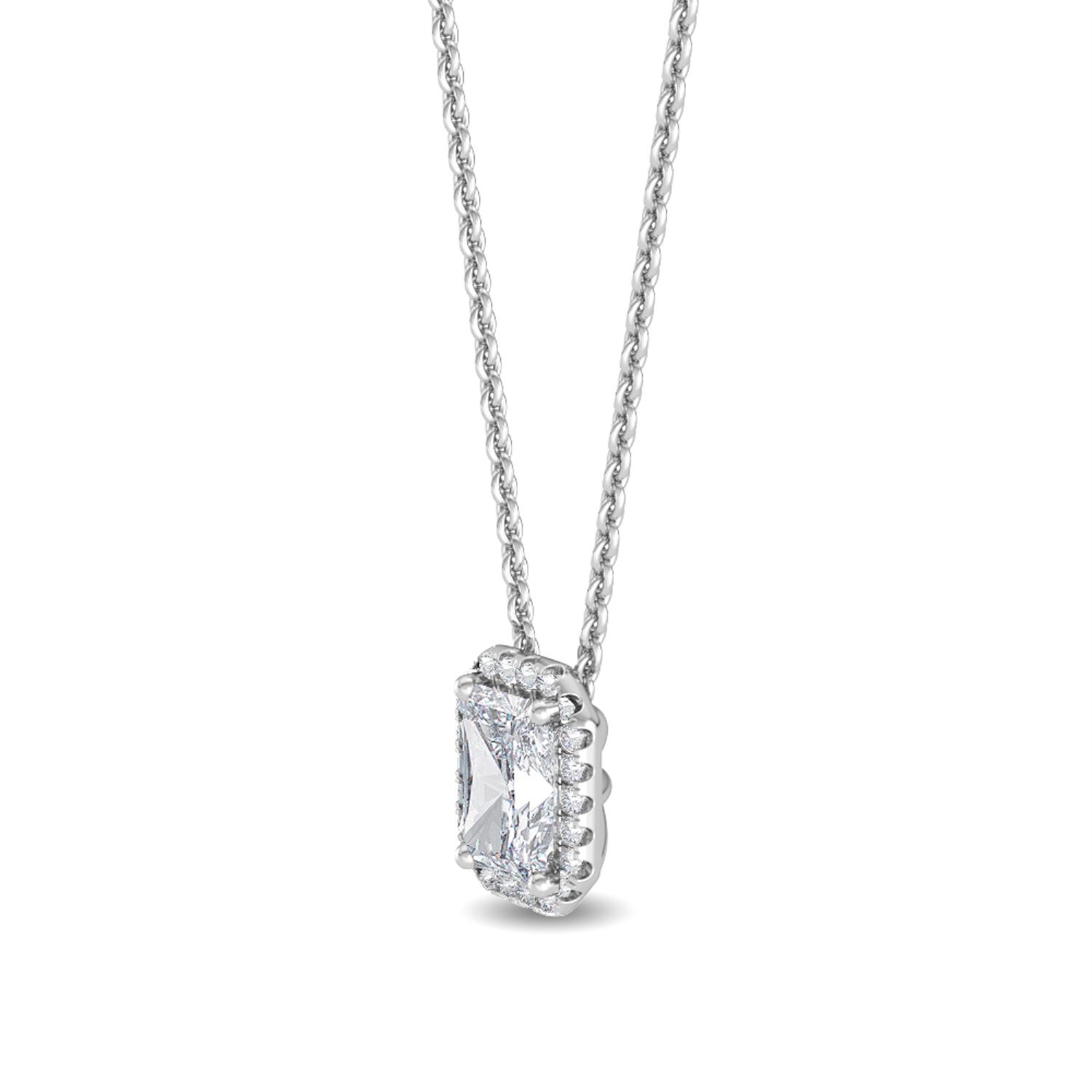 White Gold Lab Grown Diamond PENDANT 0.82 ctw P31655RDT-0.83CT