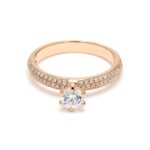 Lab Grown Diamond Engagement Ring 1.08 ctw R53702