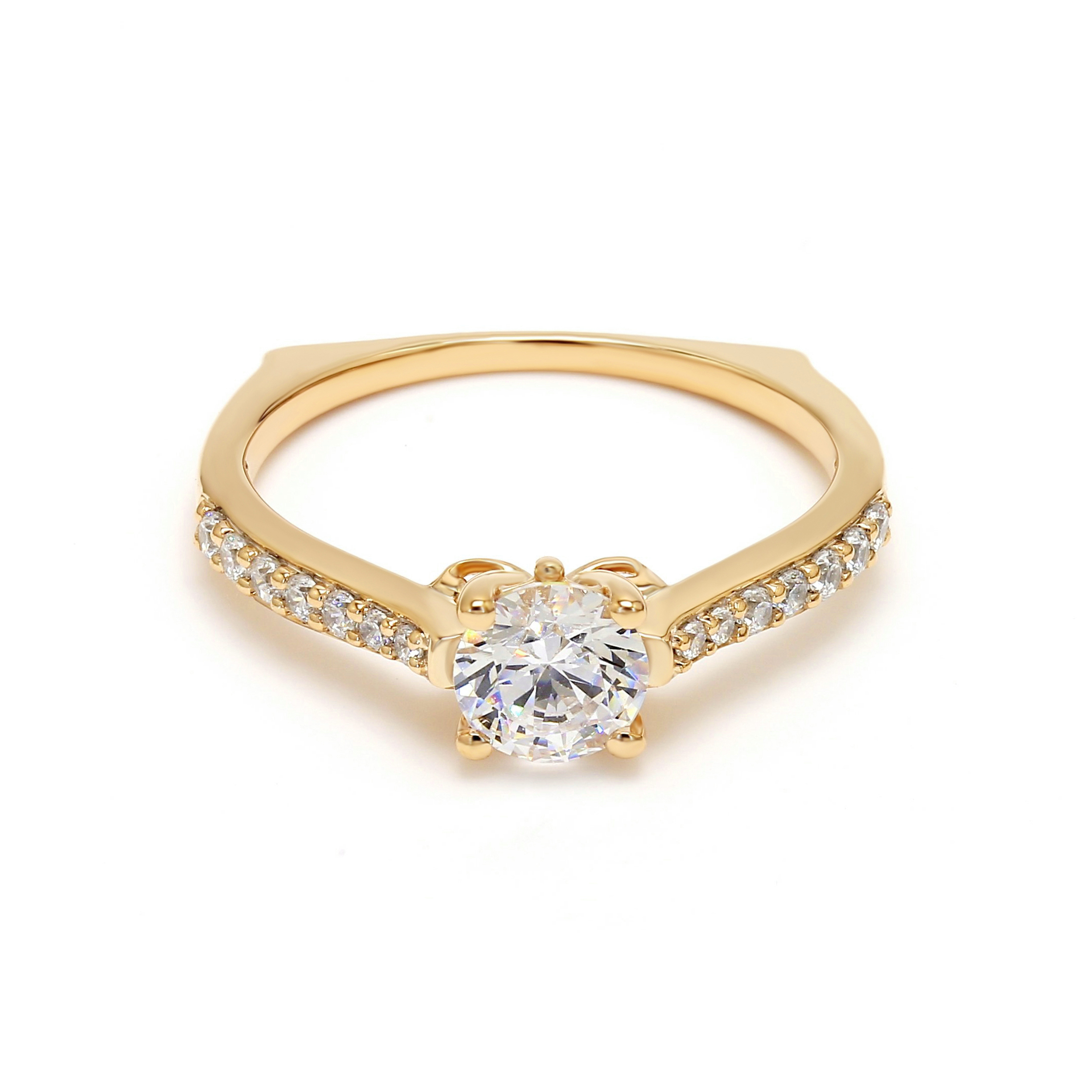Yellow Gold Lab Grown DiamondEngagement Ring 1.29 ctw R54057