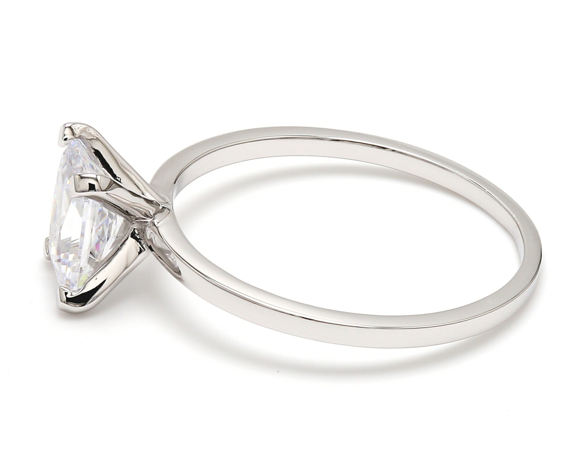 White Gold Lab Grown Diamond Engagement Ring 1 ctw R55013RDT-1