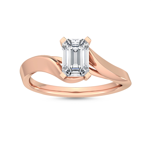 Rose Gold Lab Grown Diamond Engagement Ring R55073EM-1