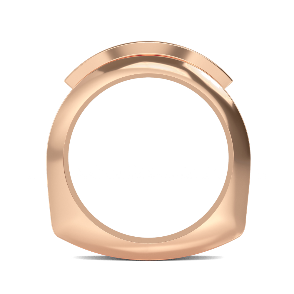 Rose Gold Round Cut Lab Grown Diamond Mens Band 1.43 ctw R57379-1.25CT