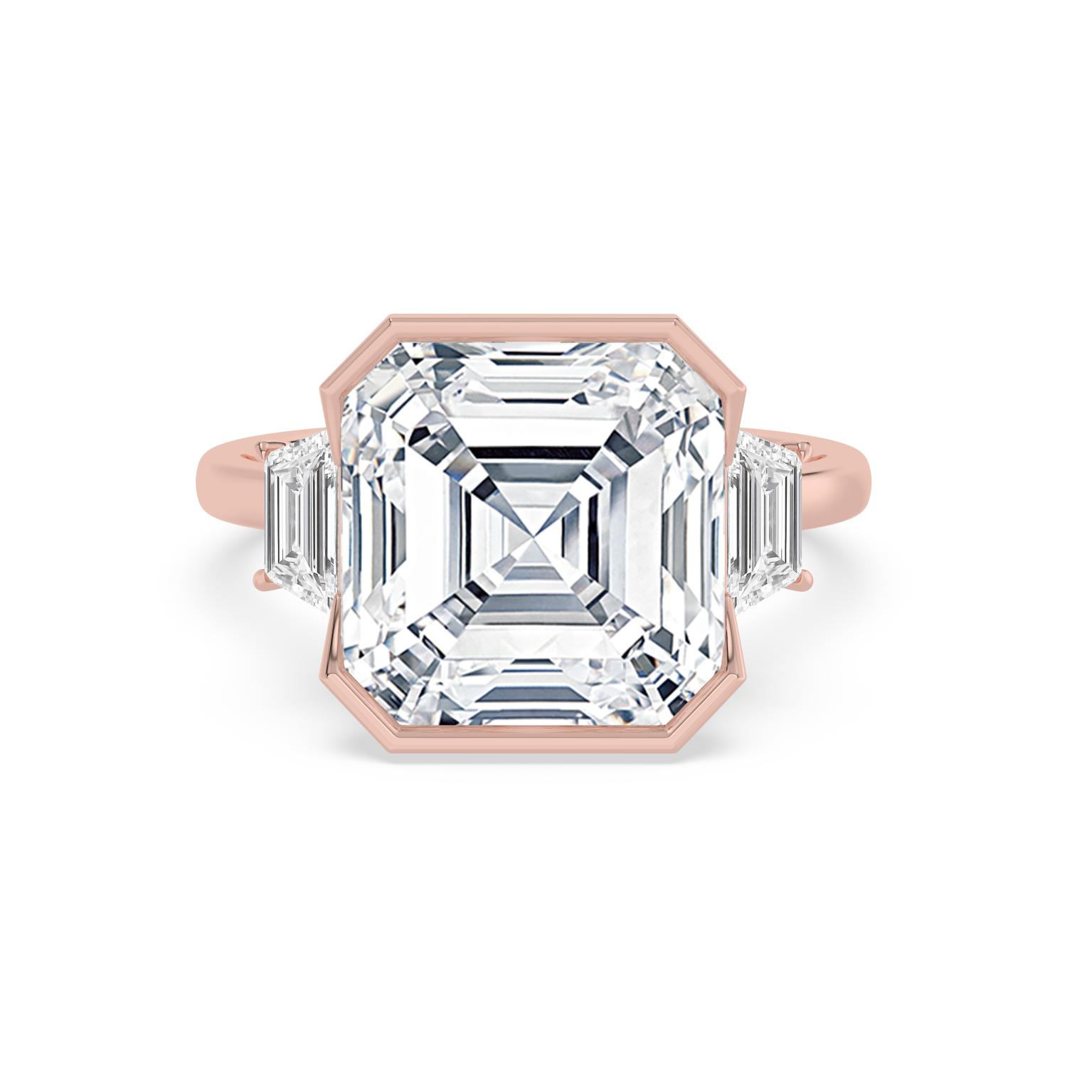Rose Gold Lab Grown Diamond ENGAGEMENT RINGS 10.08 ctw R62832ASS-9.20CT