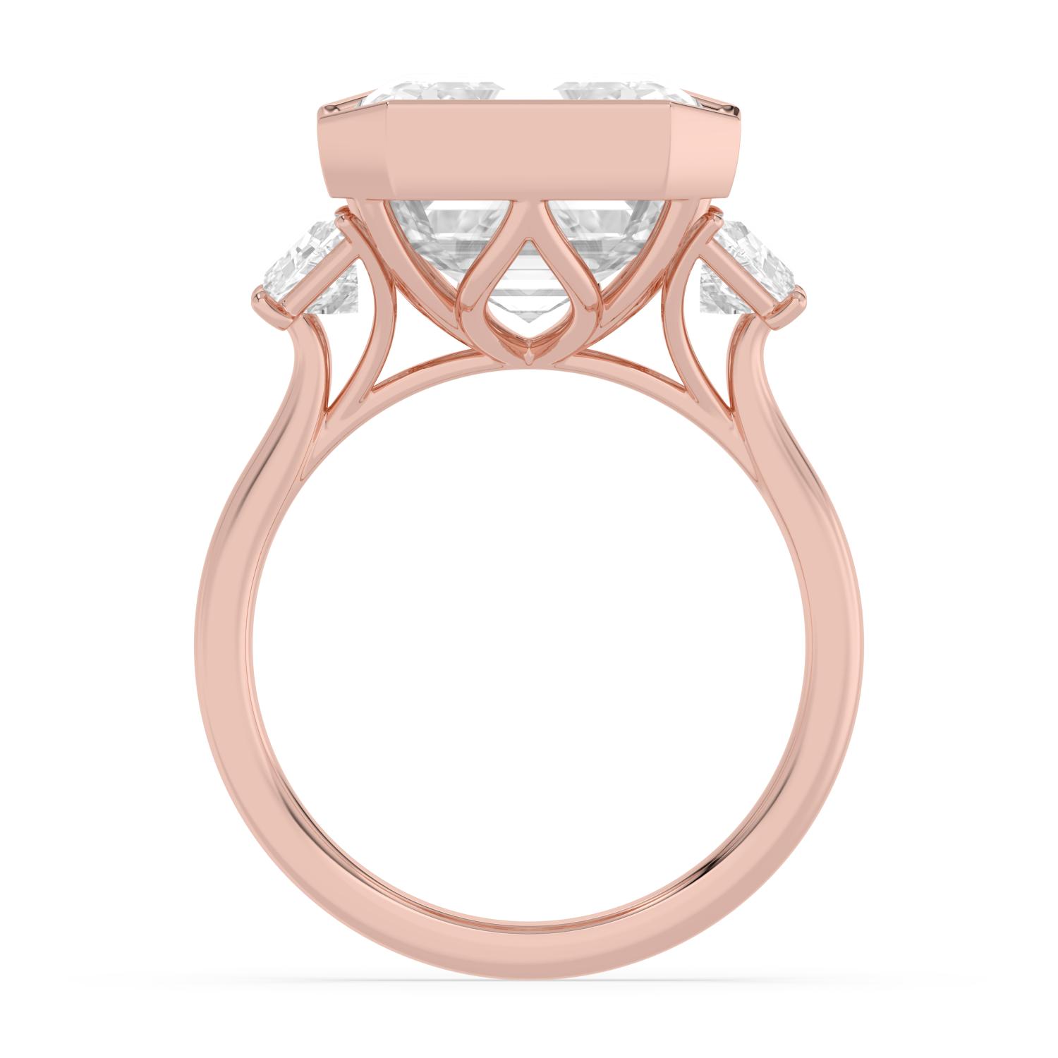 Rose Gold Lab Grown Diamond ENGAGEMENT RINGS 10.08 ctw R62832ASS-9.20CT